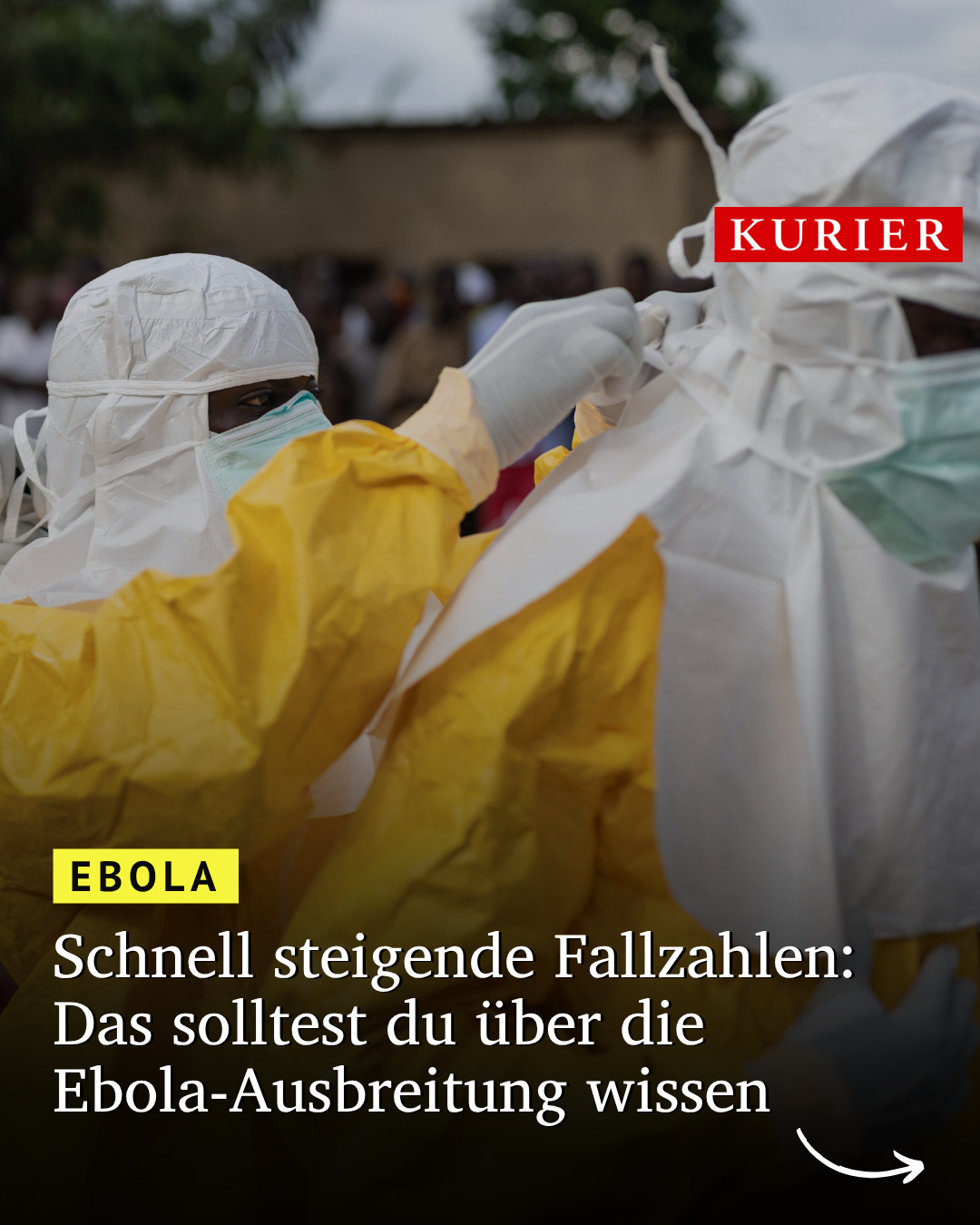 KURIER Facebook ad: Die Weltgesundheitsorganisation schlägt Alarm: Im Kongo…