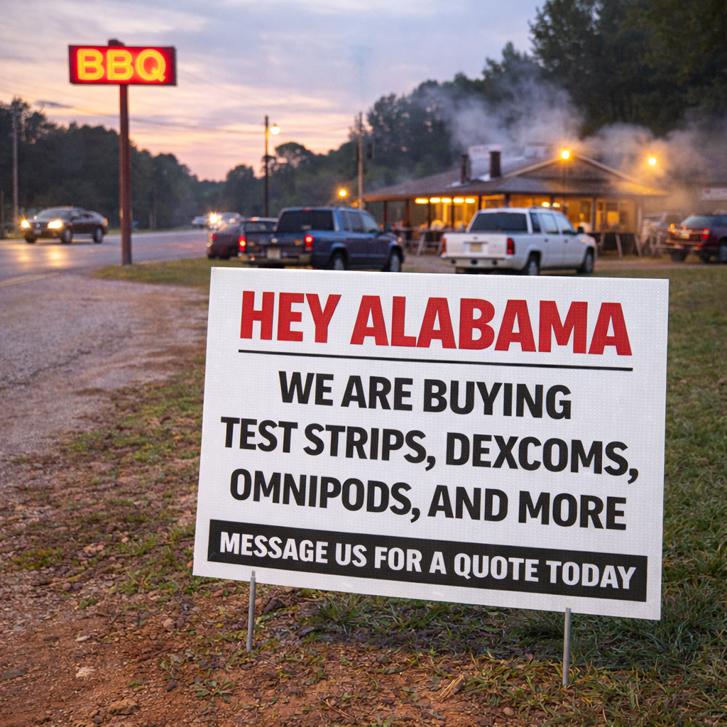 Jacksonville Diabetic Supplies for Cash Facebook ad: Sell Your Diabetic Supplies Today!