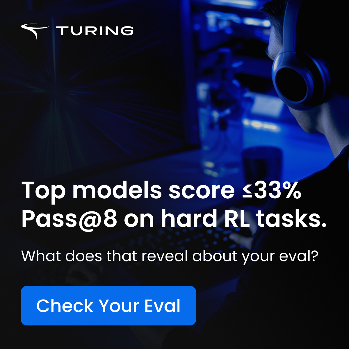 Turing Community Facebook ad: Eval before you ship.