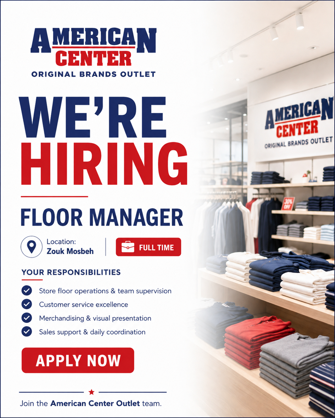 American Outlet Center Facebook ad
