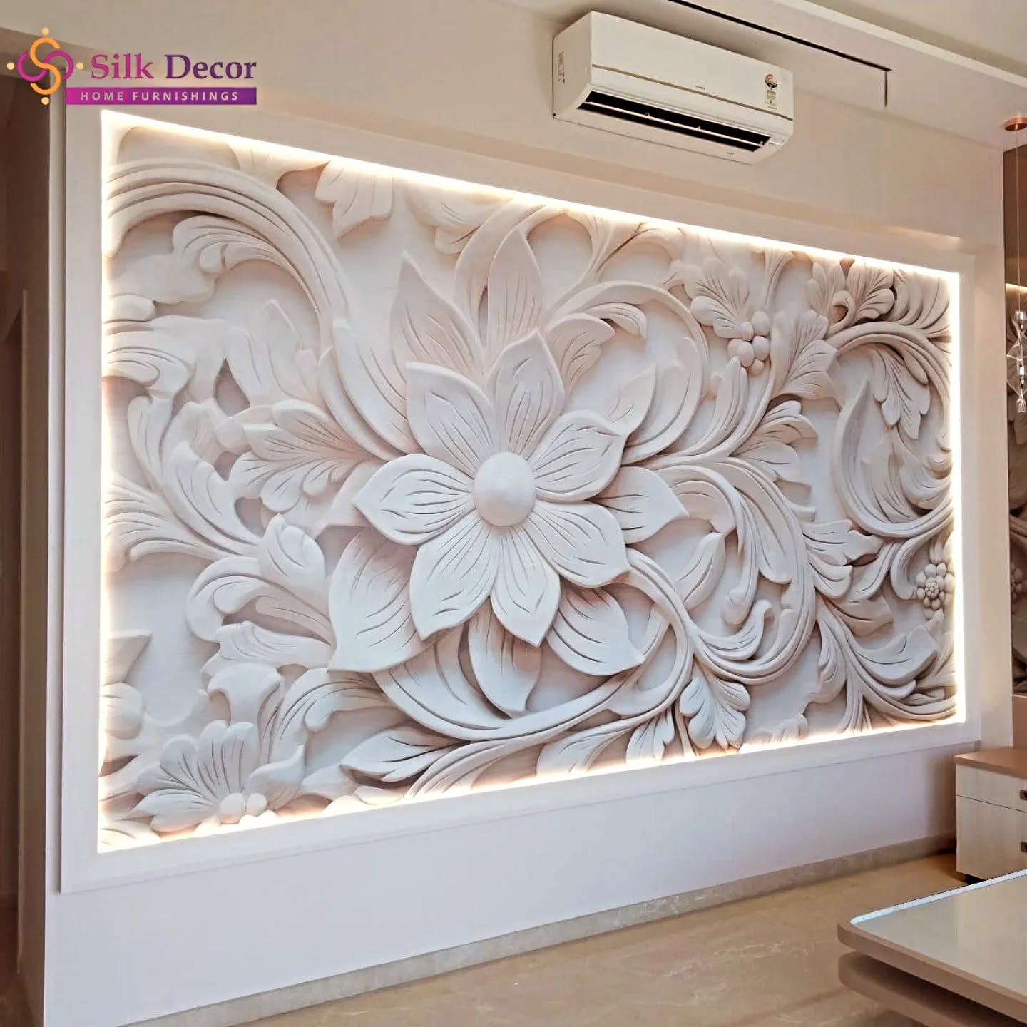Silk Decor Facebook ad: Your walls deserve to bloom.