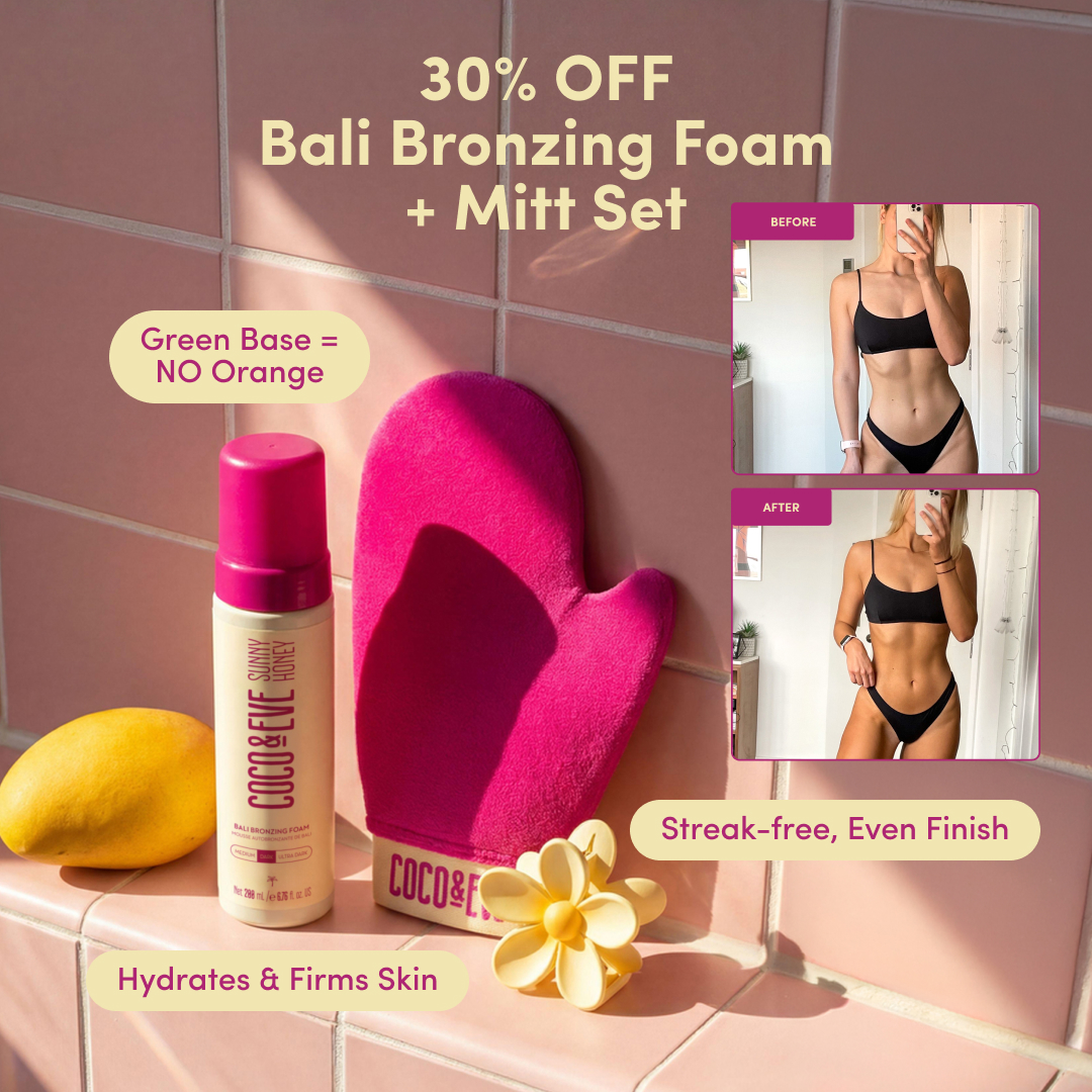 Coco & Eve Facebook ad: Beachy Bronze, Made Easy