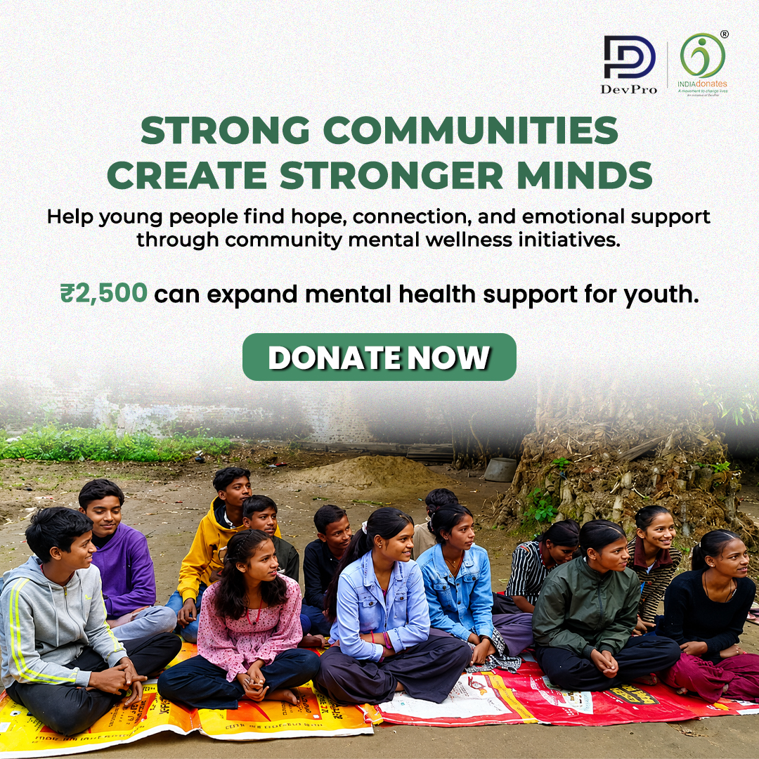 INDIAdonates- an initiative of DevPro Facebook ad: Support Mental Wellness Today