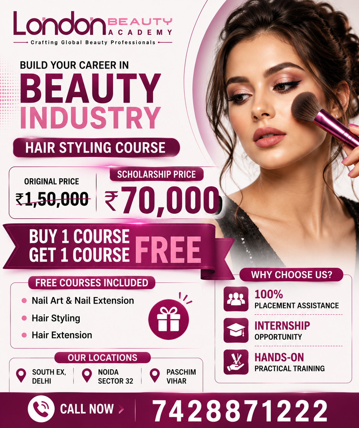 London Beauty Academy Facebook ad