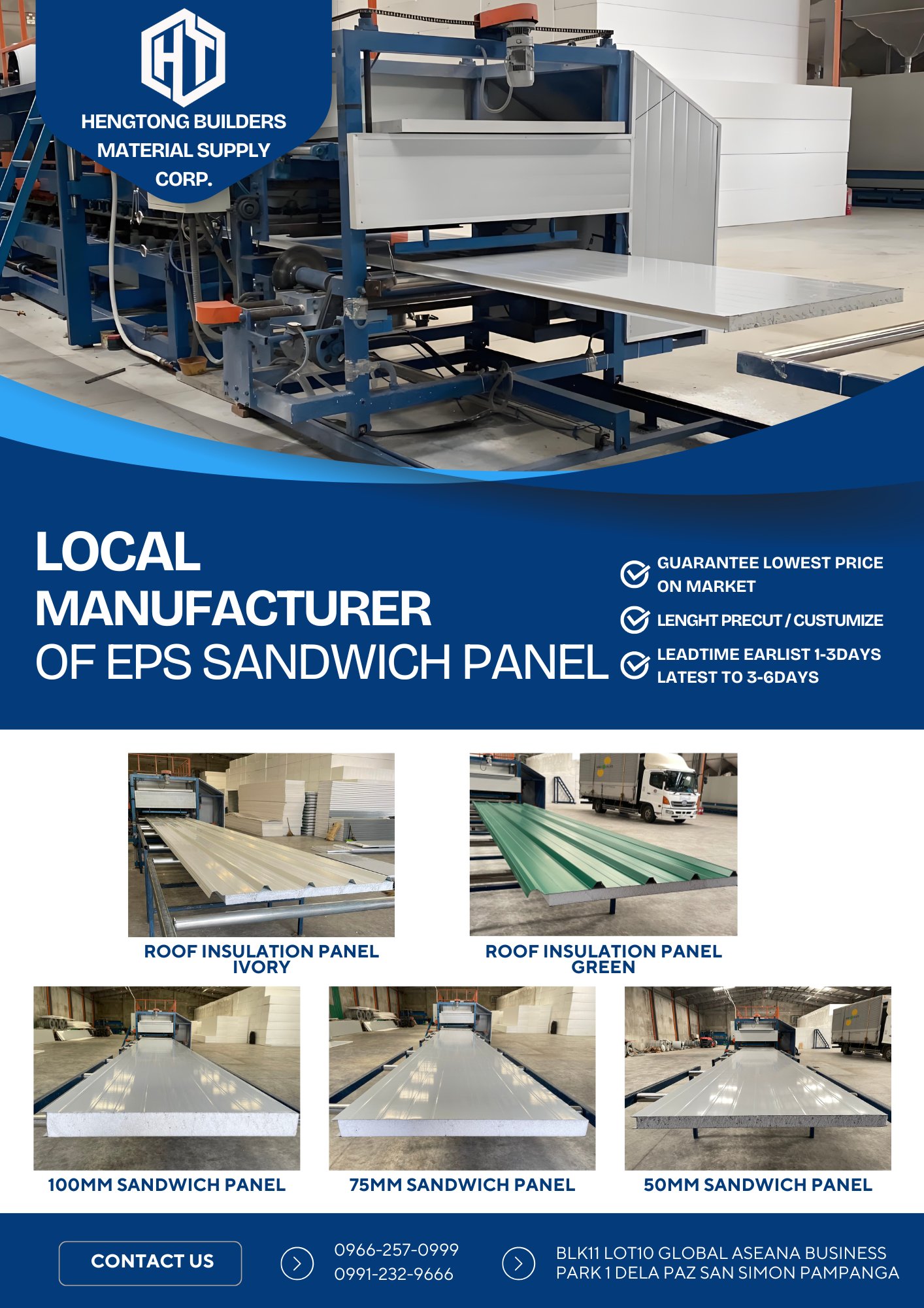 HT Prefab Materials Philippines Facebook ad: SANDWICH PANEL