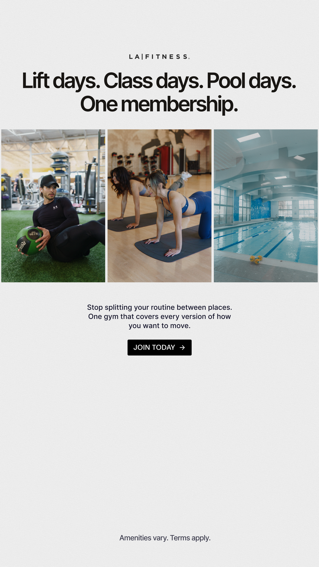 LA Fitness Facebook ad