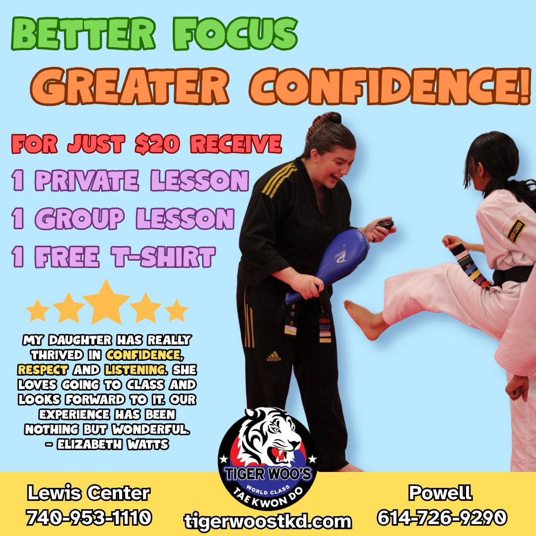 Tiger Woo's World Class Tae Kwon Do Facebook ad: Kick Into the Summer with Tiger Woo's Taekwondo!