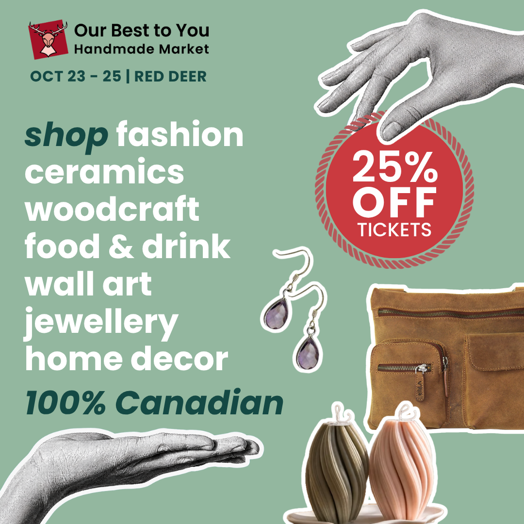 Our Best to You Red Deer Facebook ad: Get 25% Off Tickets Limited Time