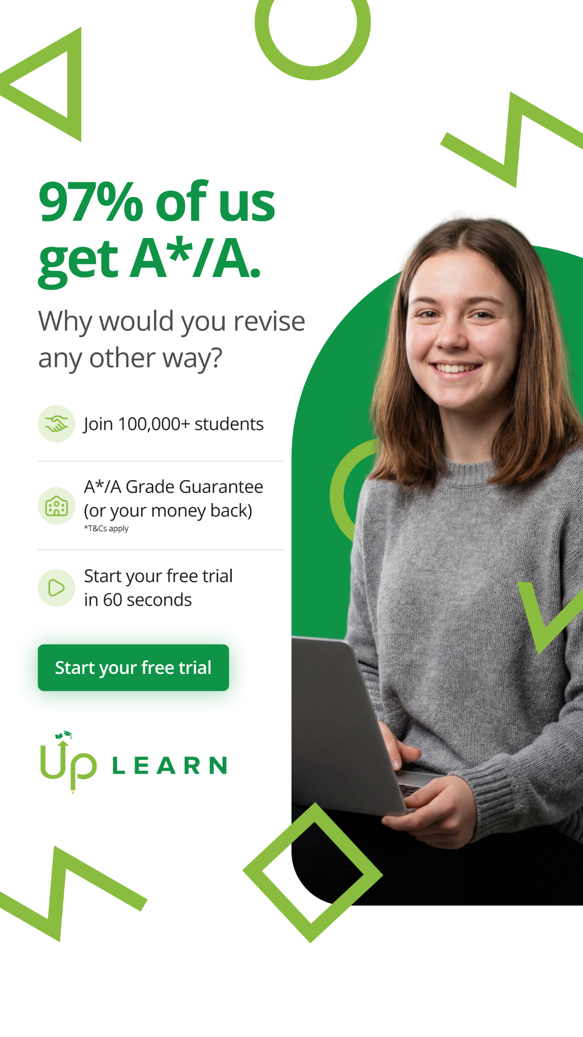 Up Learn Facebook ad