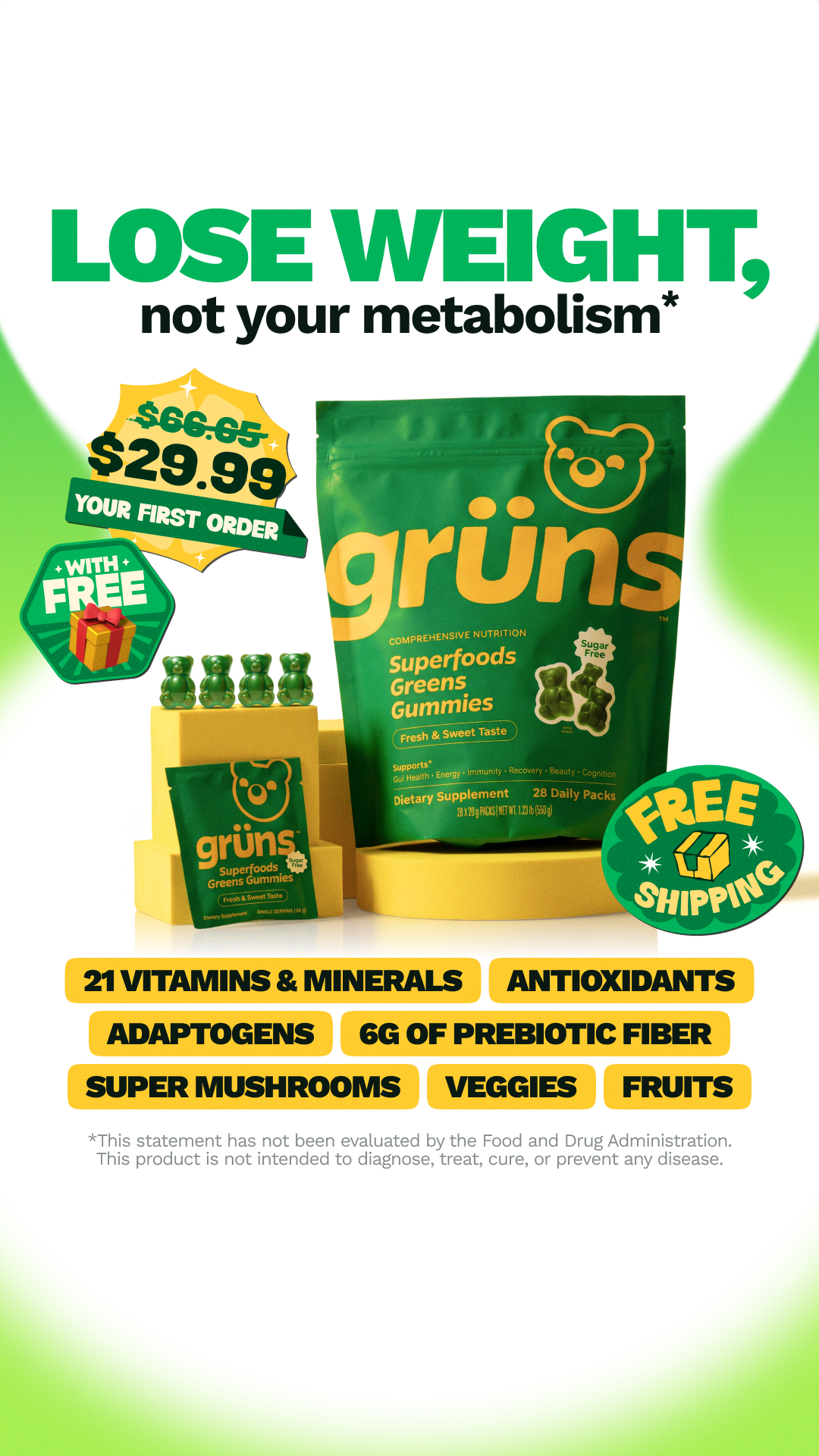 Grüns Facebook ad