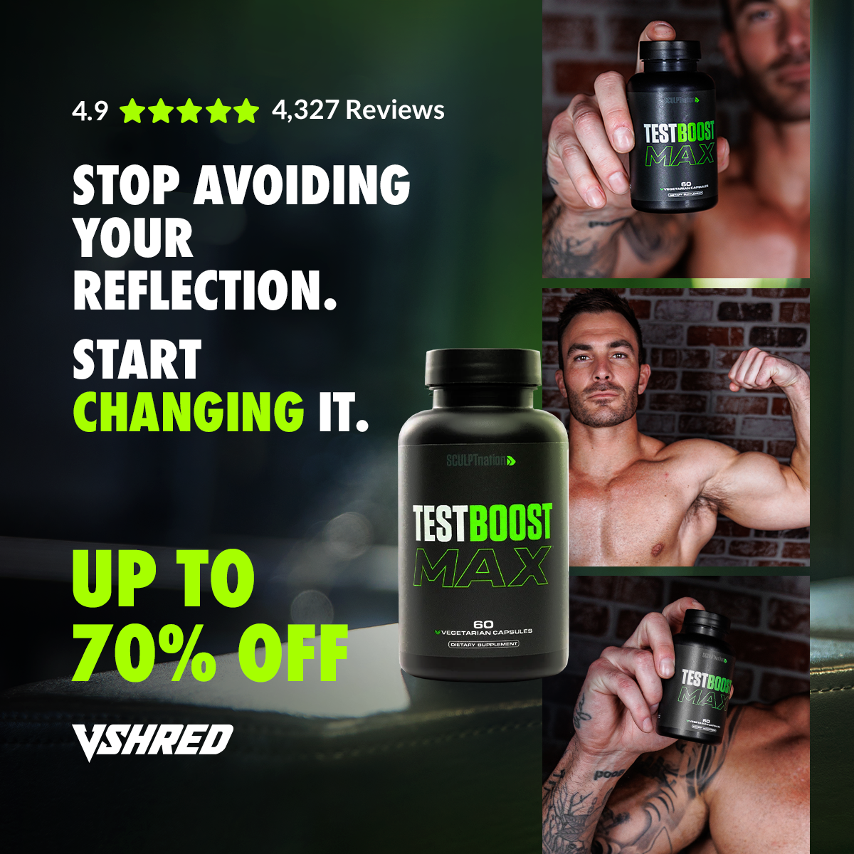 V Shred Nutrition Facebook ad