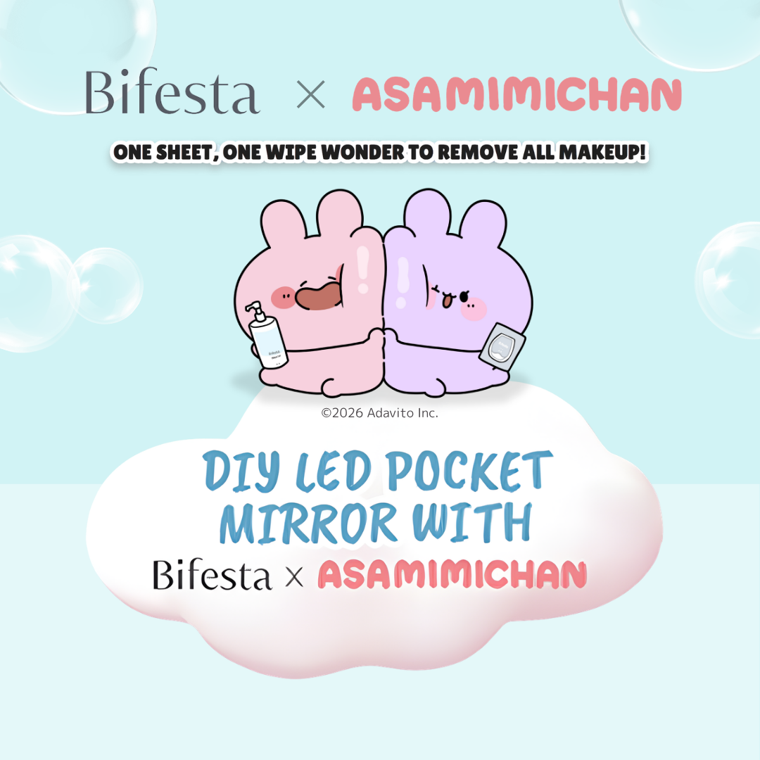 Bifesta Facebook ad: Experience Bifesta x Asamimichan's cuteness through an…