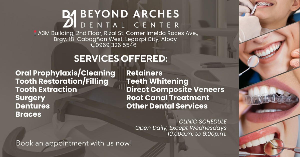 Beyond Arches Dental Center Facebook ad: General, Orthodontics, Surgery and Cosmetic Dentistry