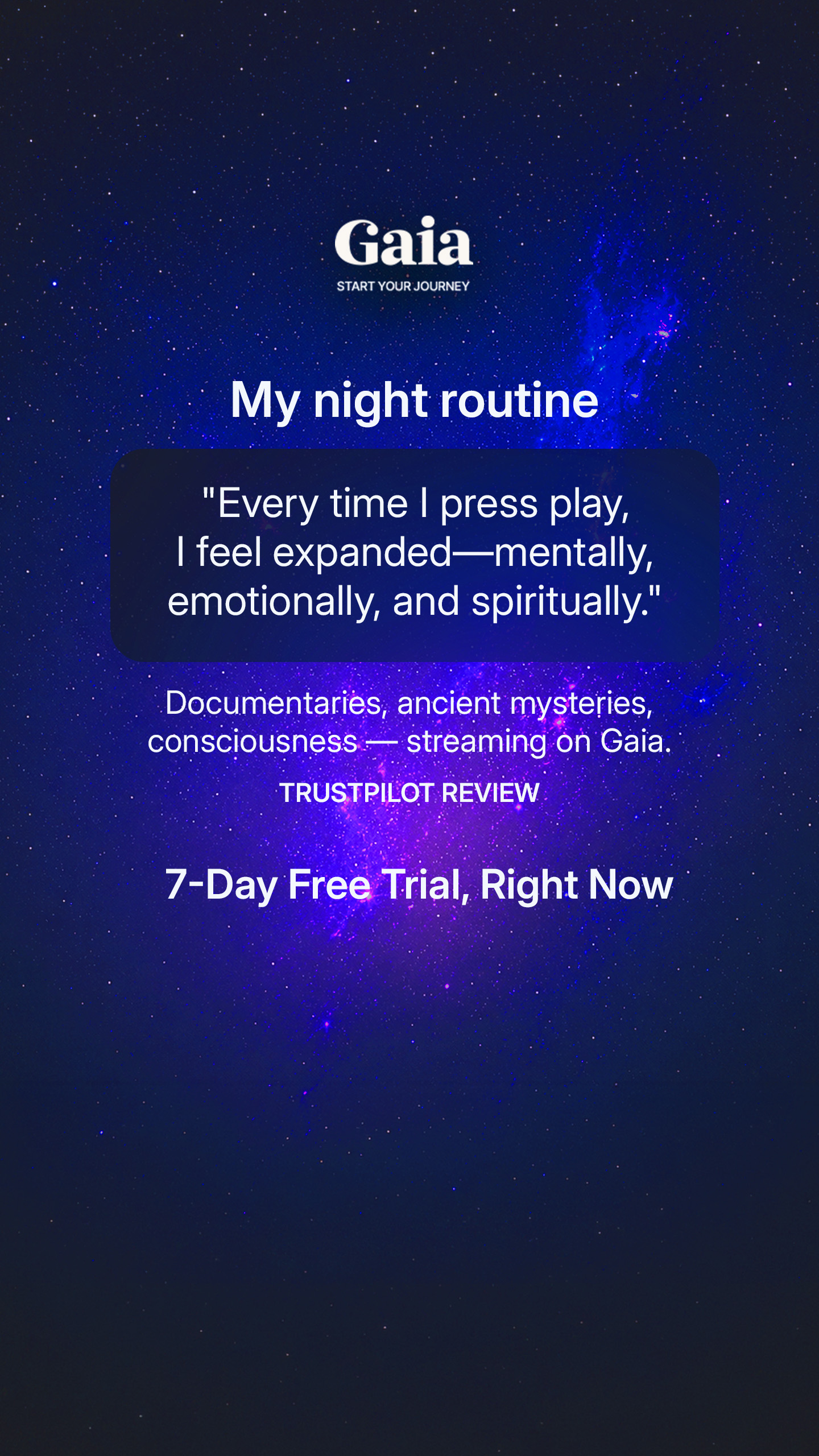 Gaia Facebook ad