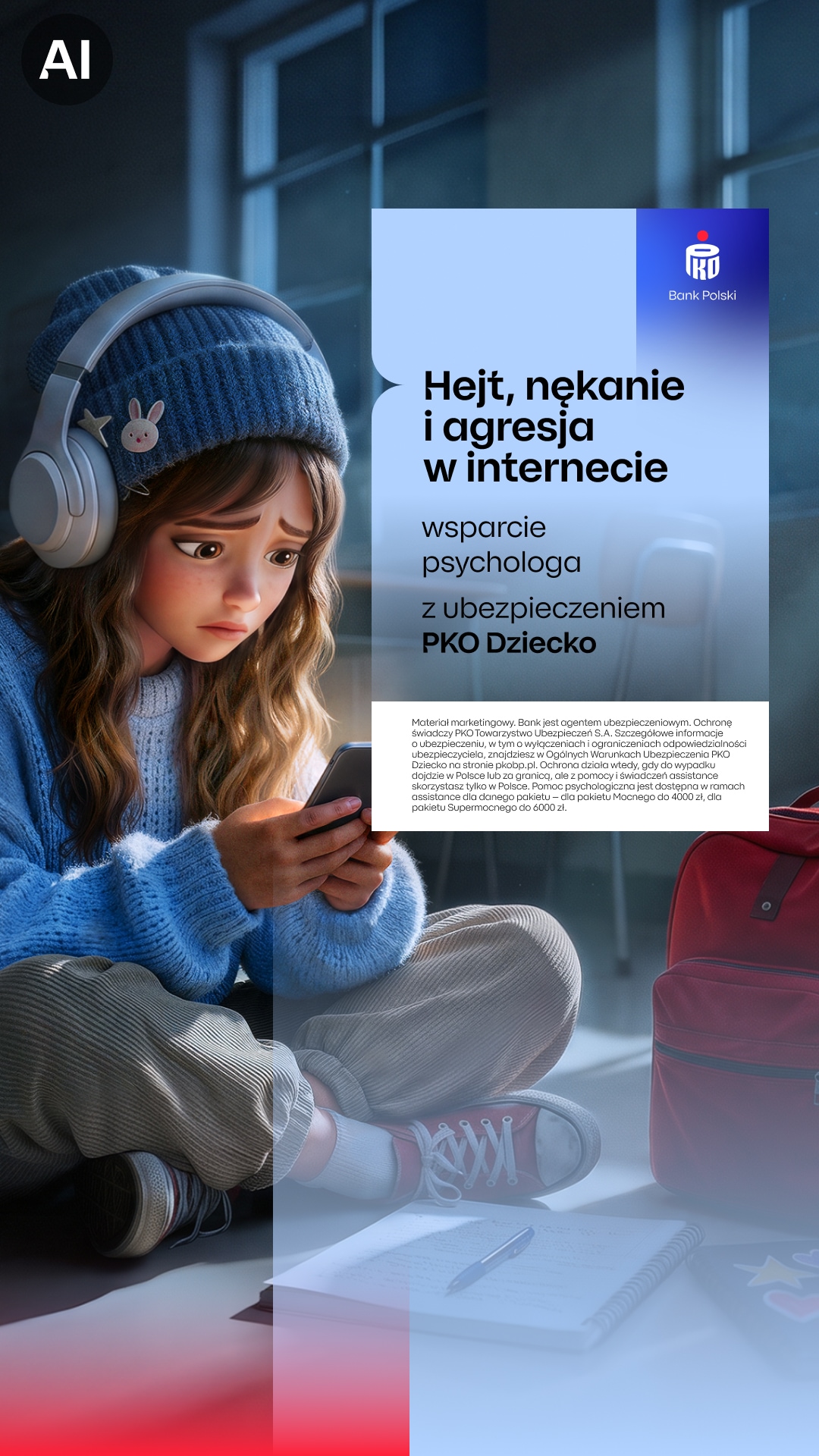 PKO Bank Polski Facebook ad: PKO Dziecko. Dla spokojnej głowy