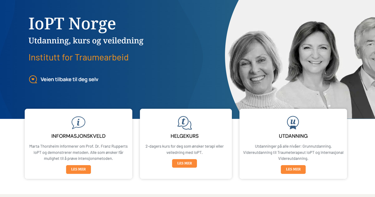 Iopt - Institutt for Traumearbeid Facebook ad: IoPT Norge - Utdanning, kurs og veiledning