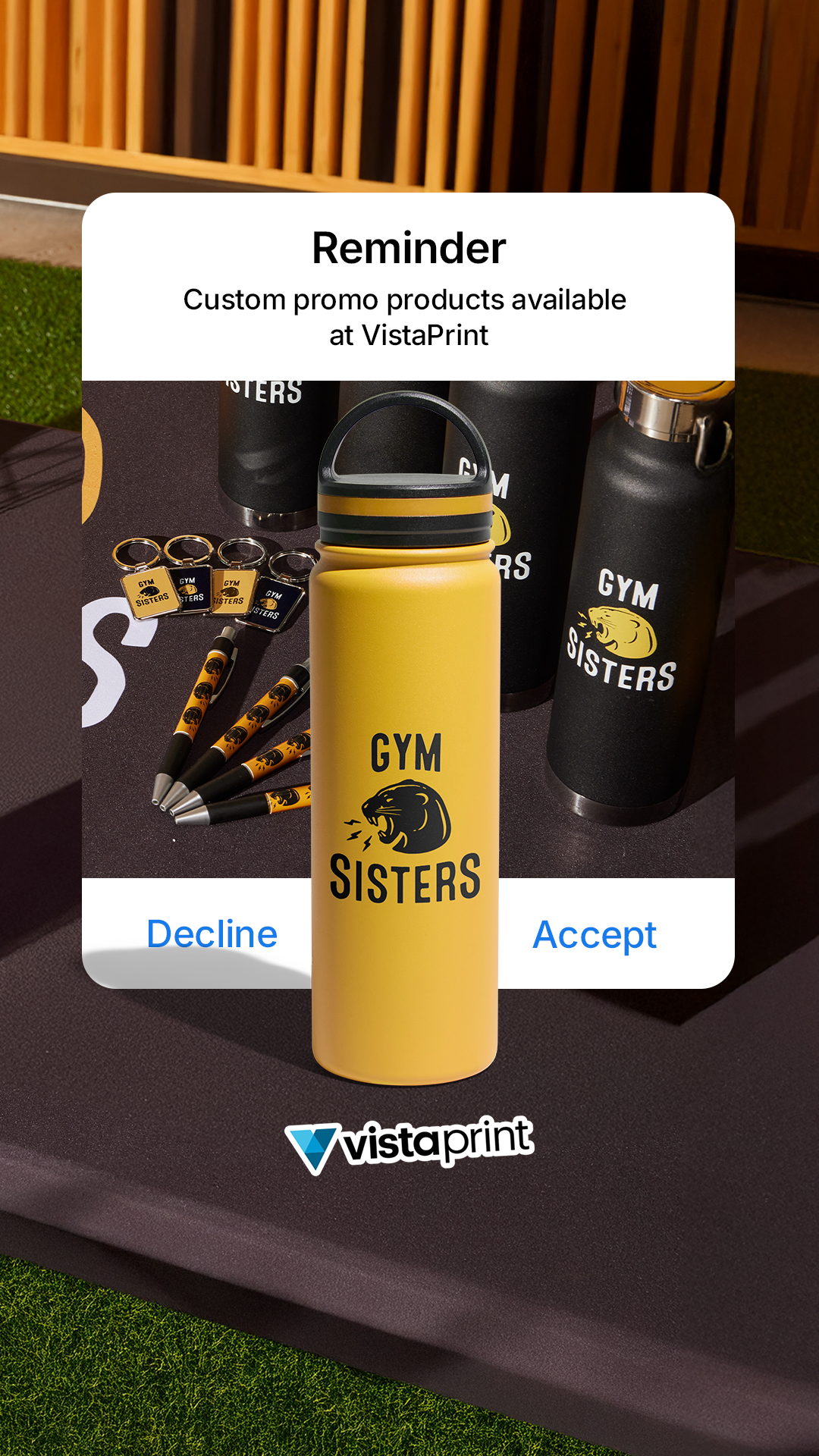 VistaPrint Facebook ad