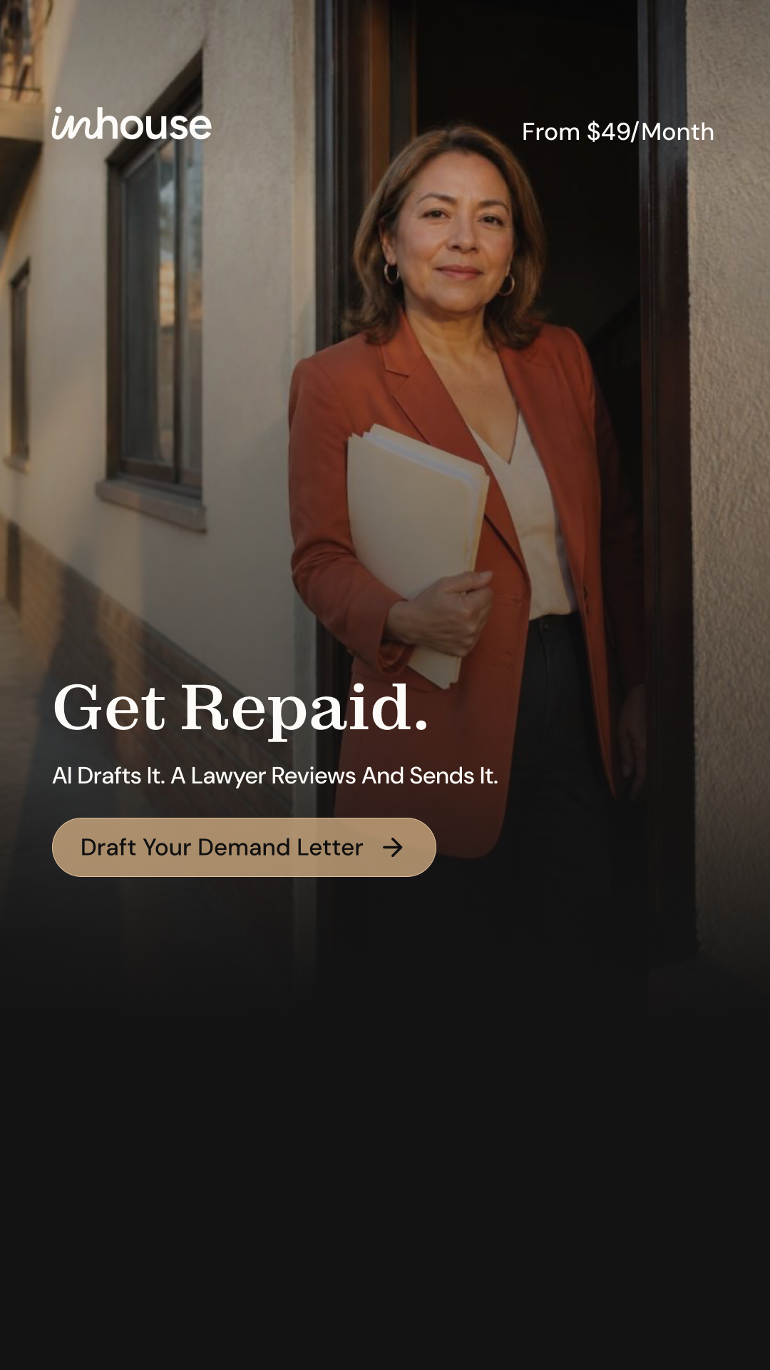 InHouse Facebook ad: Start Your Free Legal Review
