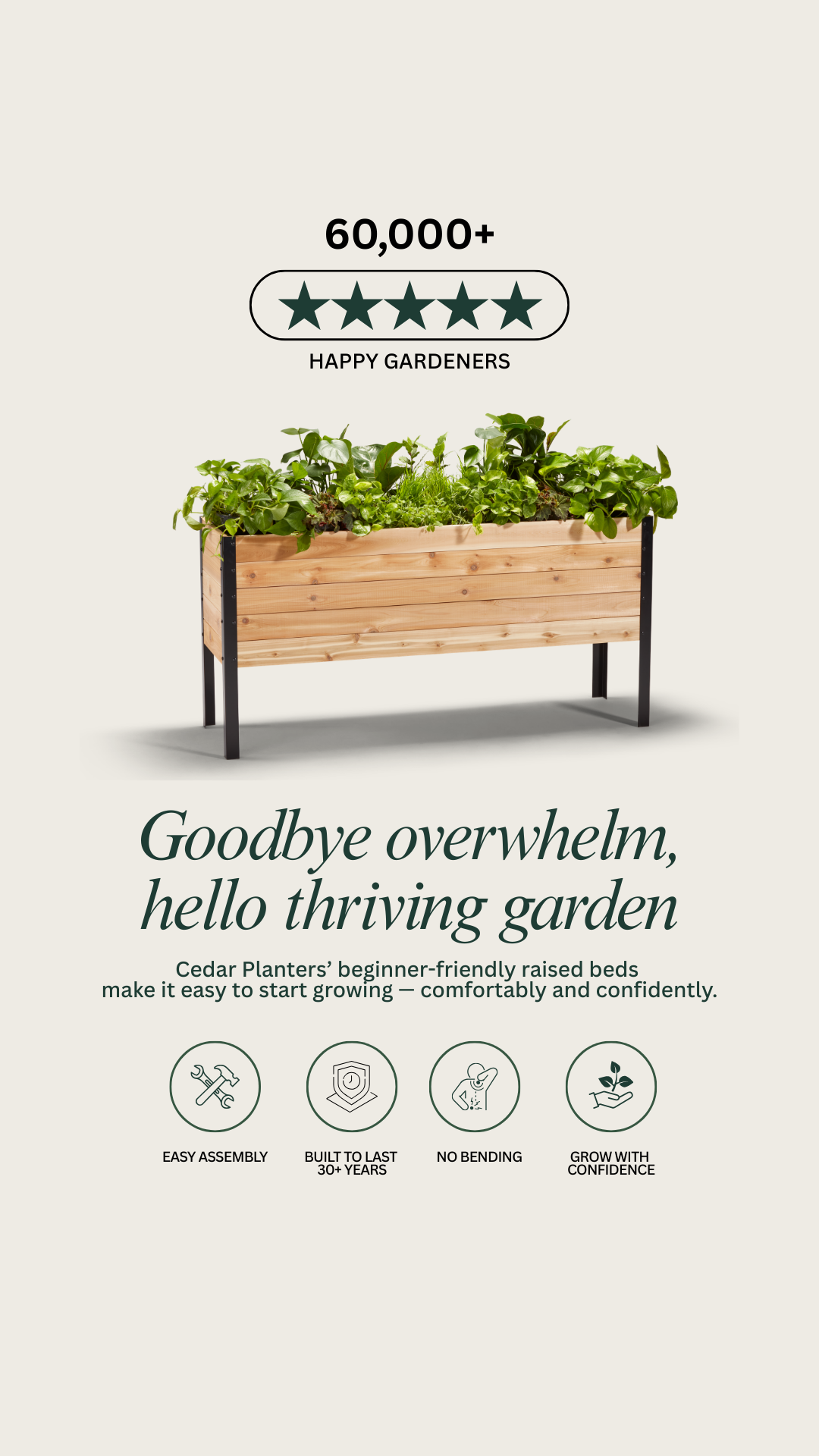 Cedar Planters Facebook ad