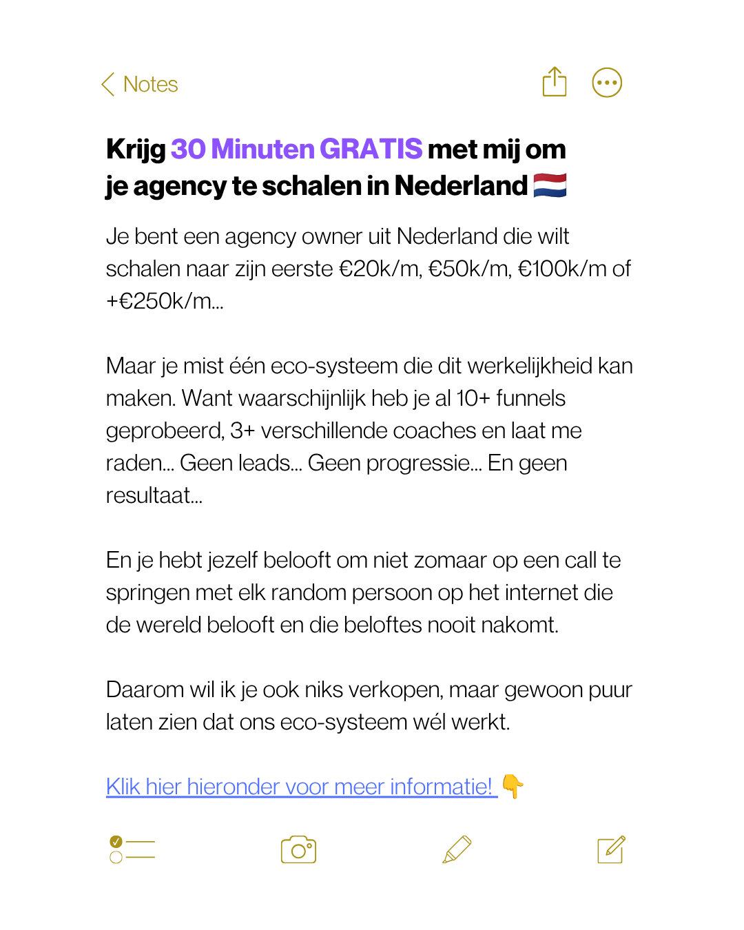 Niels De Wildt Facebook ad: Oke. Het zal maar moeten.