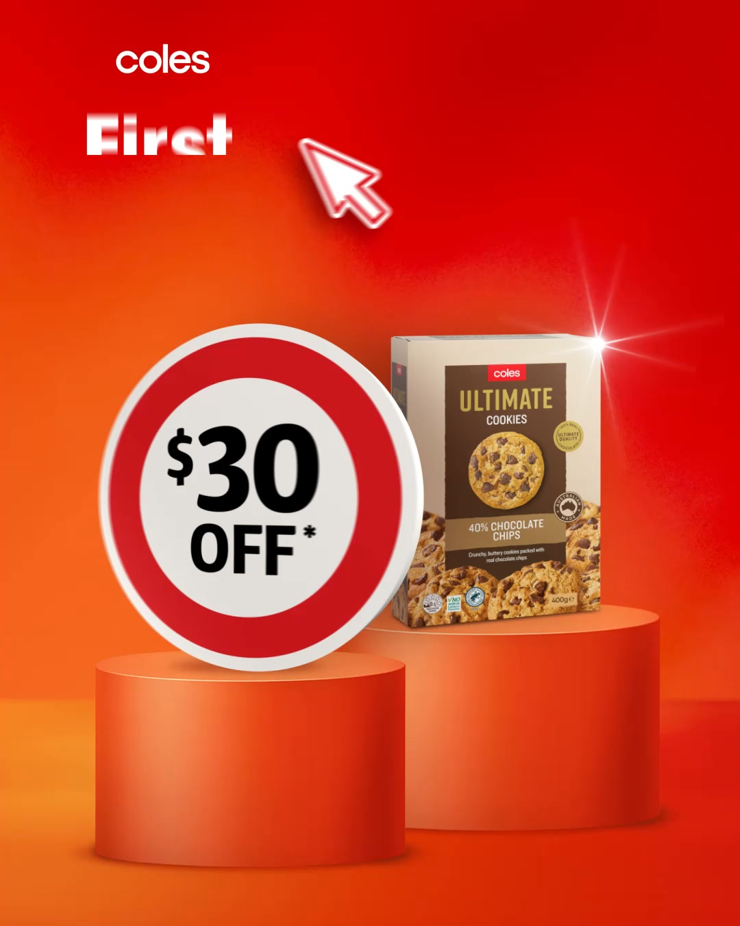 Coles Facebook ad: First Shop Deals
