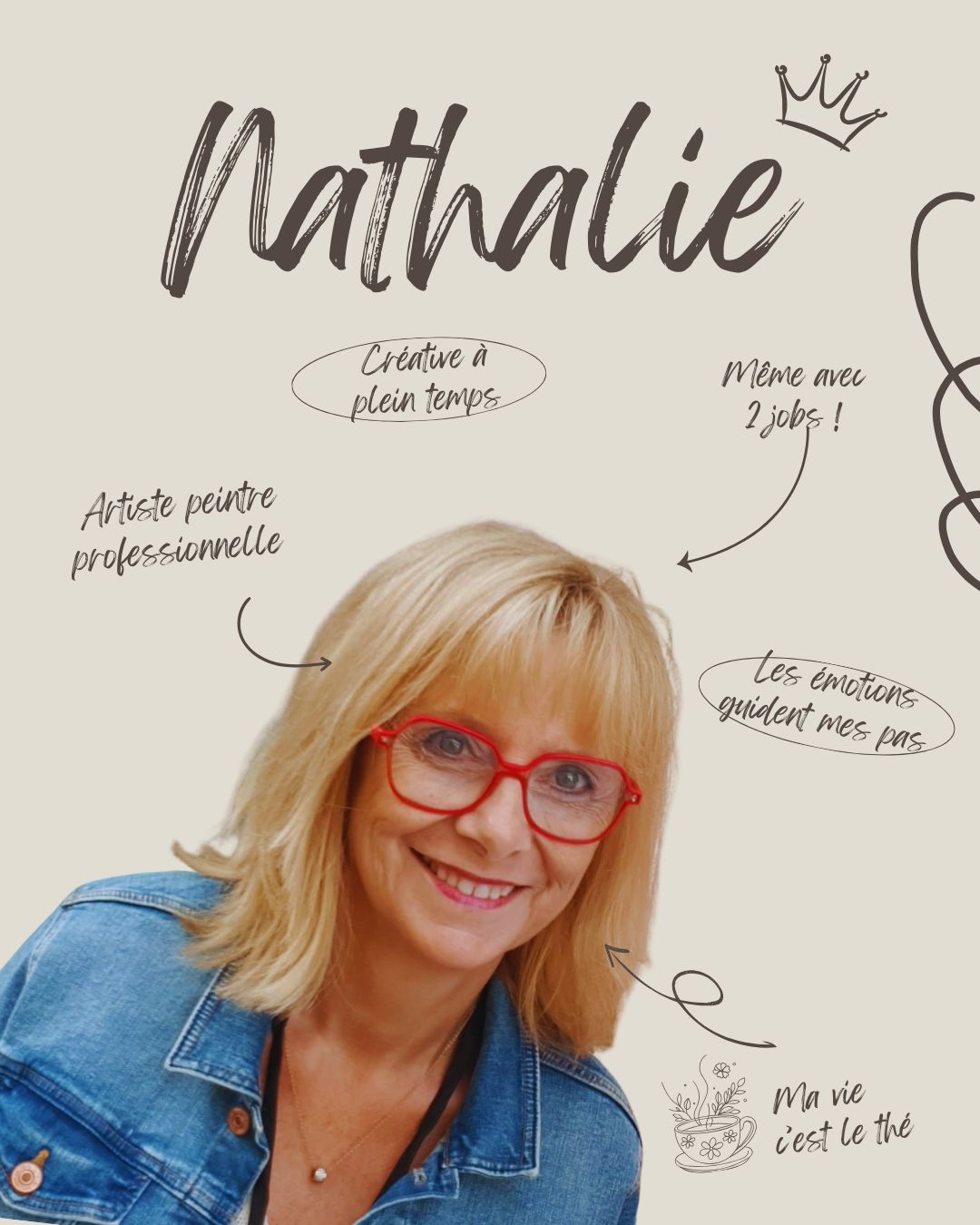 Nataly art Facebook ad: Artiste peintre professionnelle, voici