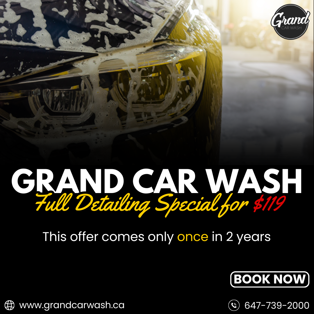 Grand Car Wash Ltd. Facebook ad from May 15, 2026