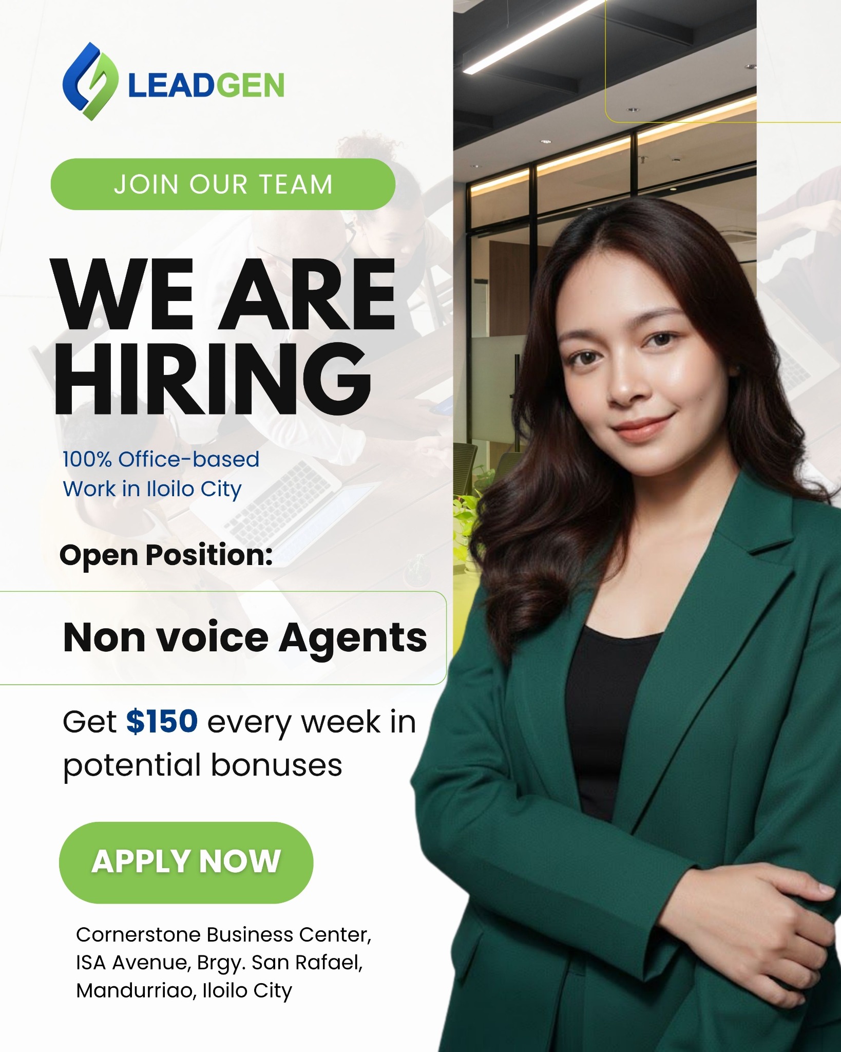 Lead Gen - Lead Generation & Donor Creation Facebook ad: Urgent Hiring in Iloilo, Start ASAP (Night Shift Role)