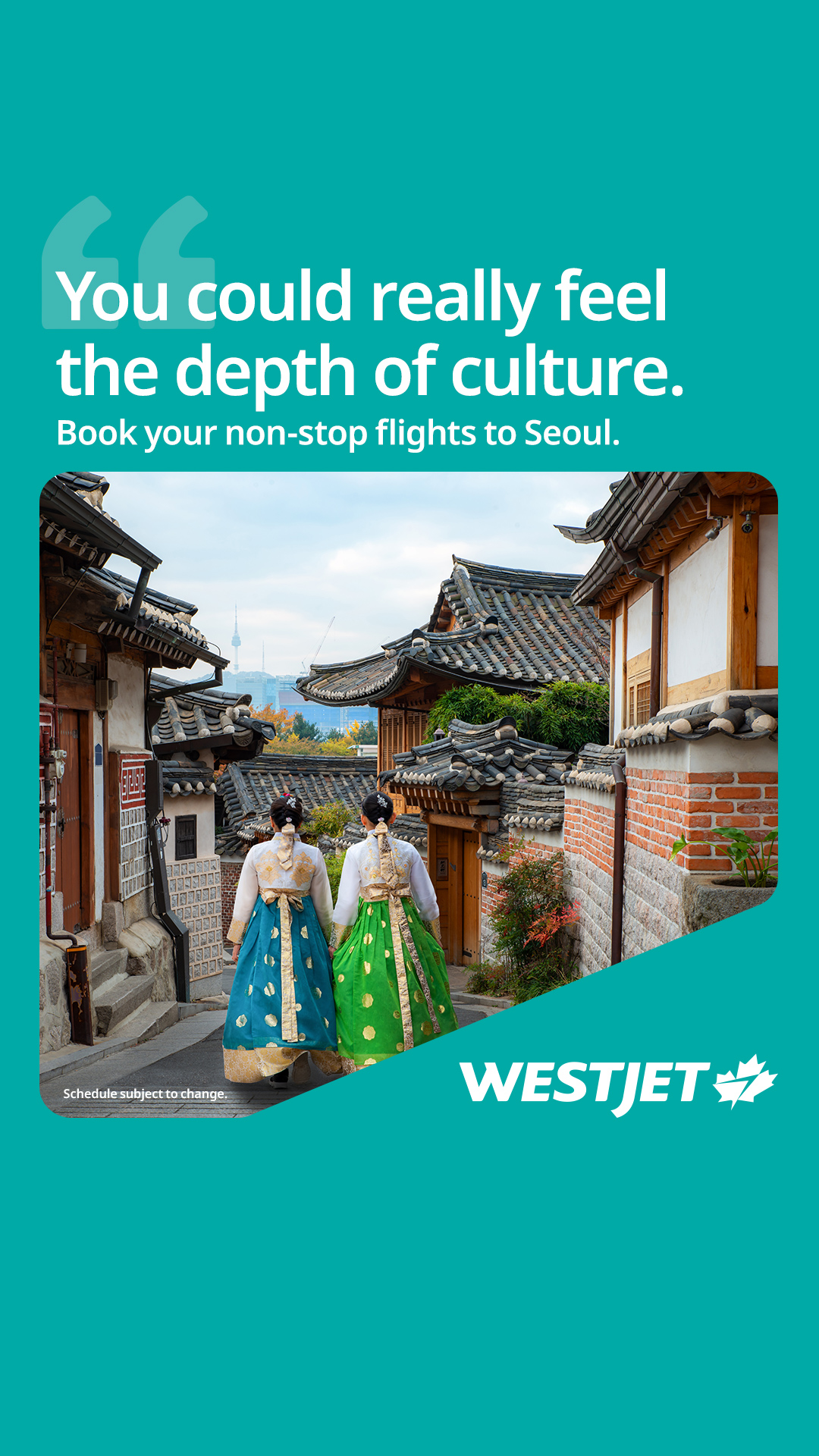 WestJet Facebook ad