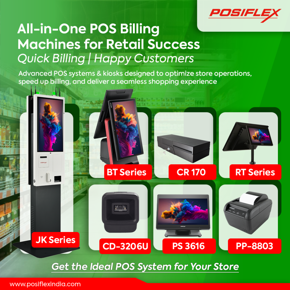 Posiflex Technology India Pvt. Ltd. Facebook ad: Looking for a 𝐏𝐎𝐒 𝐁𝐢𝐥𝐥𝐢𝐧𝐠 𝐌𝐚𝐜𝐡𝐢𝐧𝐞 for your…