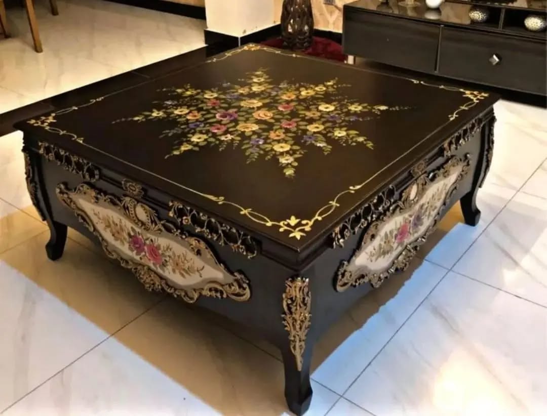 PkWoods Facebook ad: Center Table with beautiful Hand Painting.