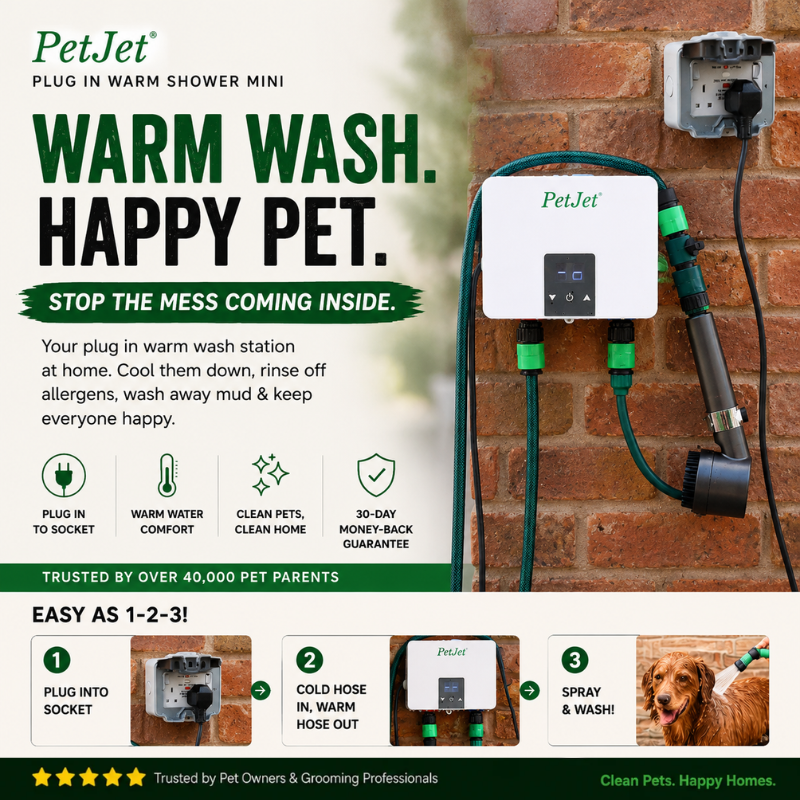 Petjetco Facebook ad: Turn your tap into a hot wash station at home!