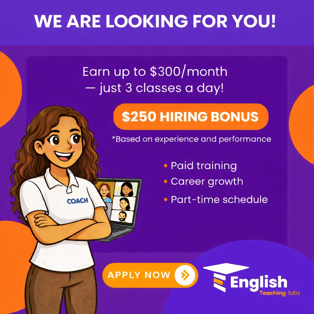 English Teaching Jobs Facebook ad