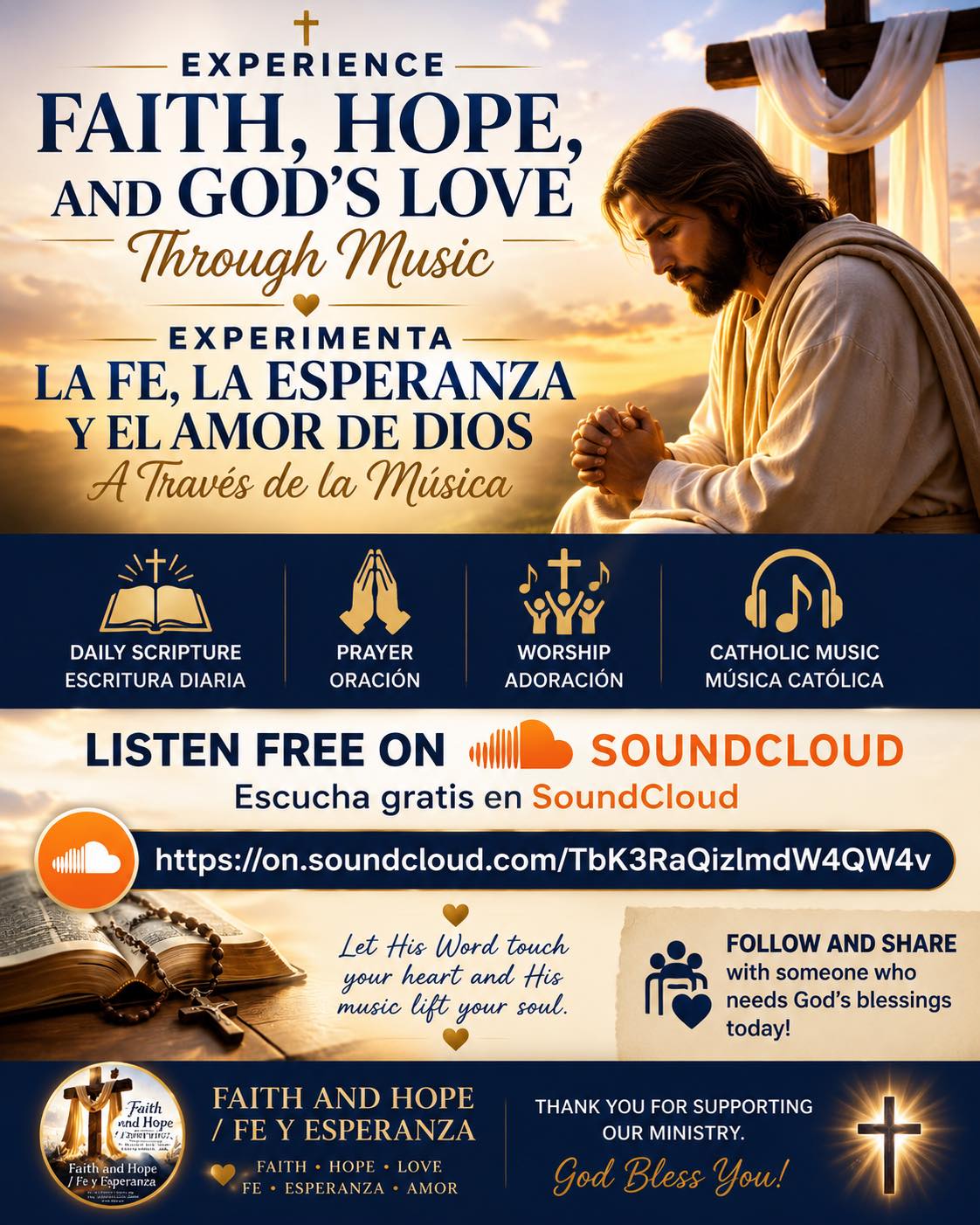 Faith and Hope / Fe y Esperanza Facebook ad: Gracias por Ser Parte de Este Camino de…