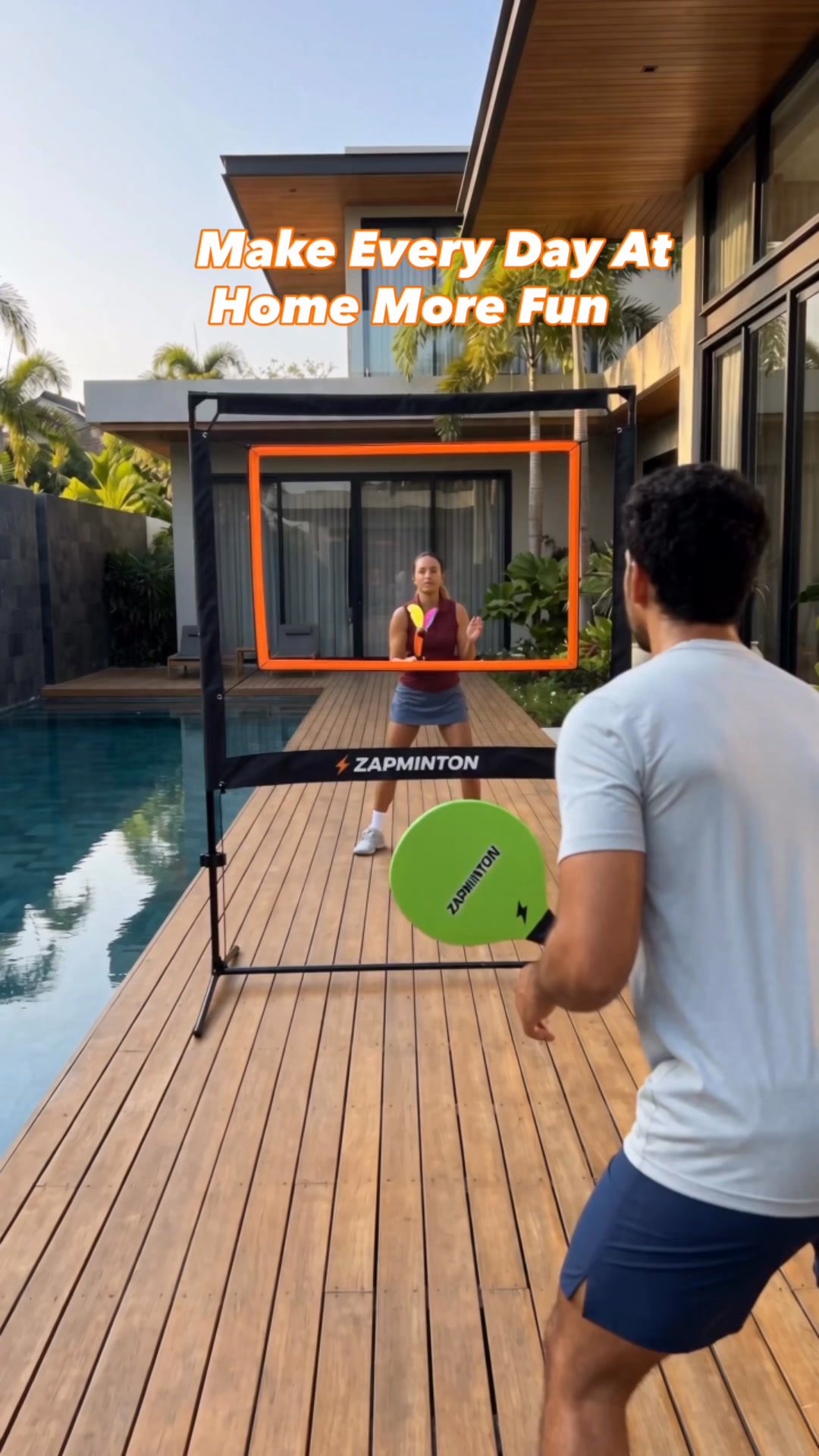 Zapminton Facebook ad: Turn Home Into Playtime