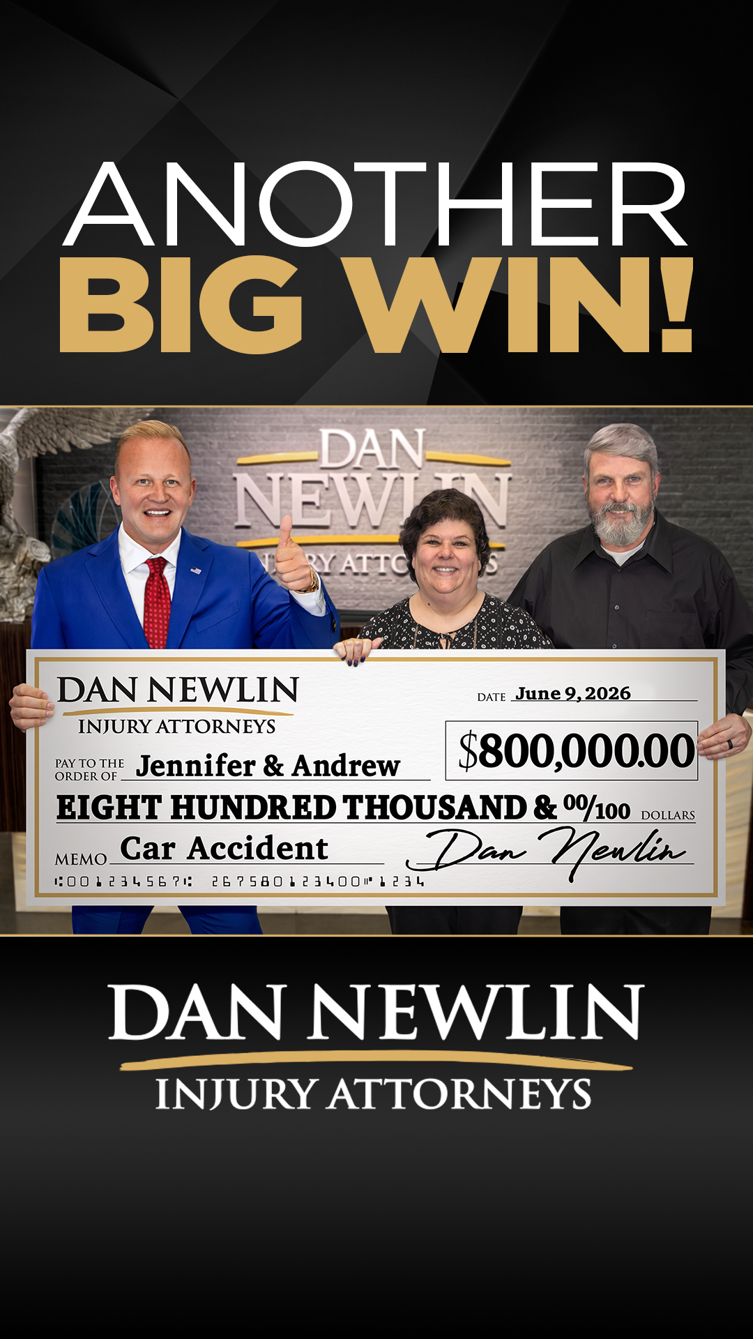 Dan Newlin Facebook ad: Car Accident Lawyers