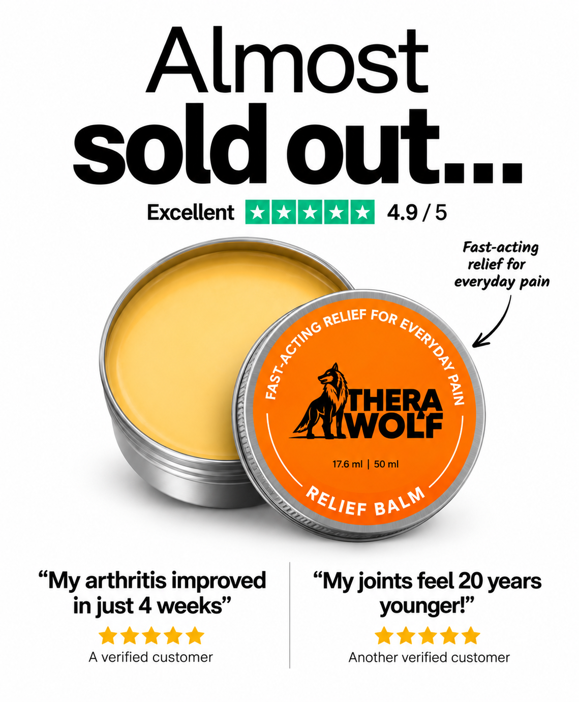 Therawolf-US Facebook ad: DON’T WAIT UNTIL IT’S GONE.