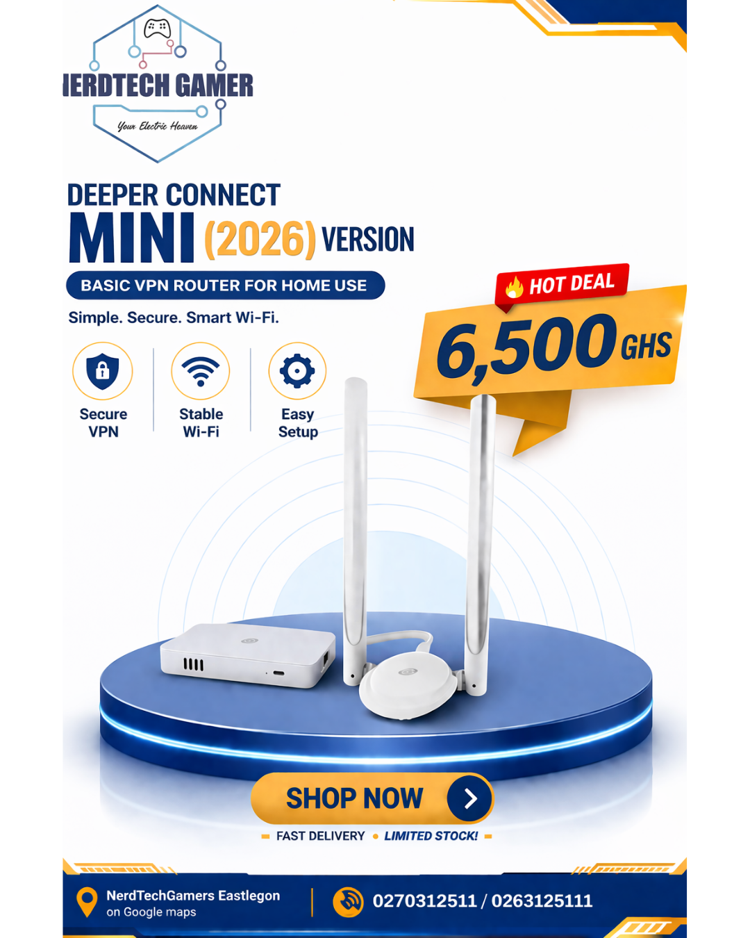 Nerdtechgamers Facebook ad: Secure your internet.