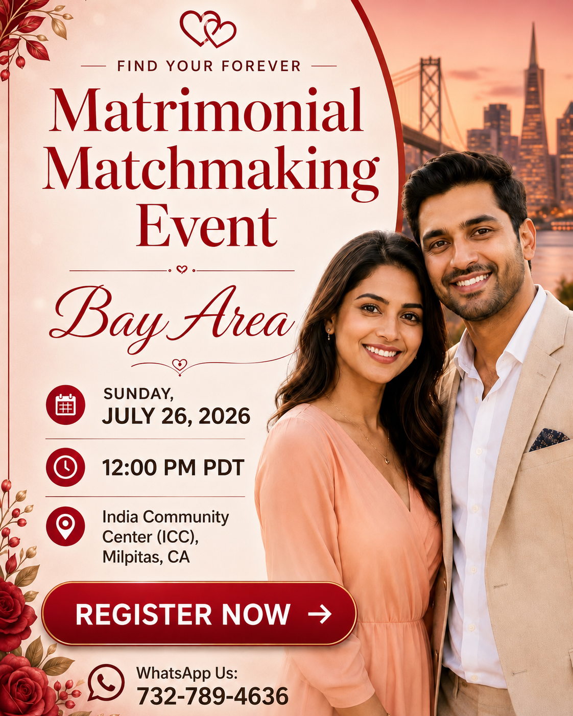 Indian Matchmaking Events Facebook ad: Bay Area Indian Singles Matchmaking Event