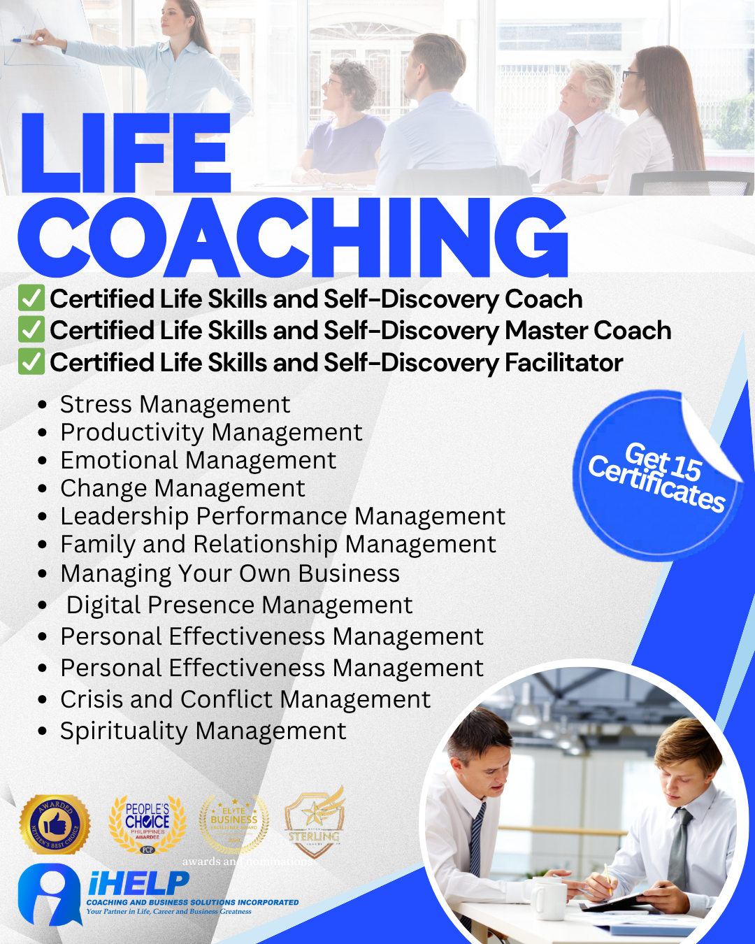 IHELP Coaching and Business Solutions Corporation Facebook ad