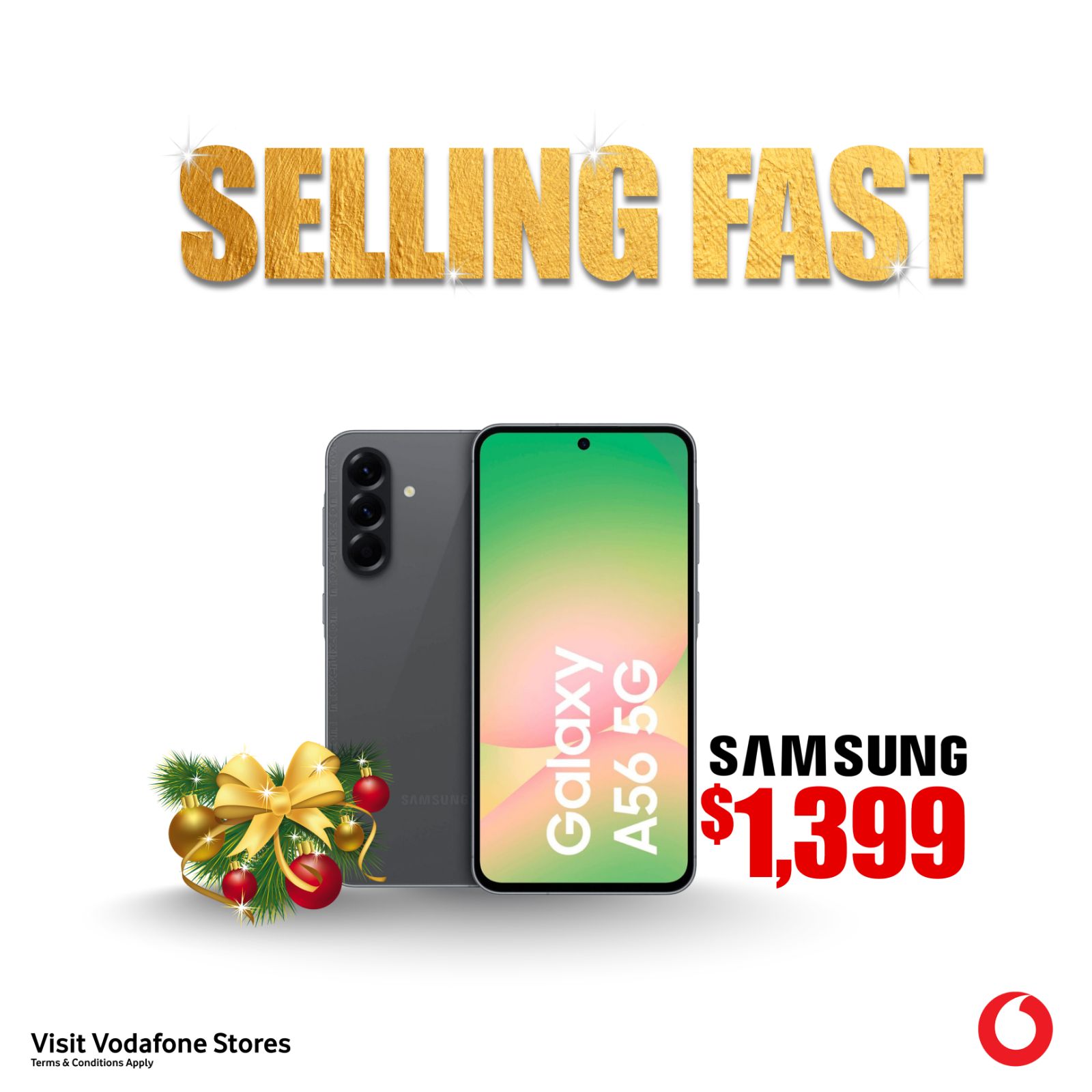 Vodafone Samoa Facebook ad: Samsung A56, Selling Fast!