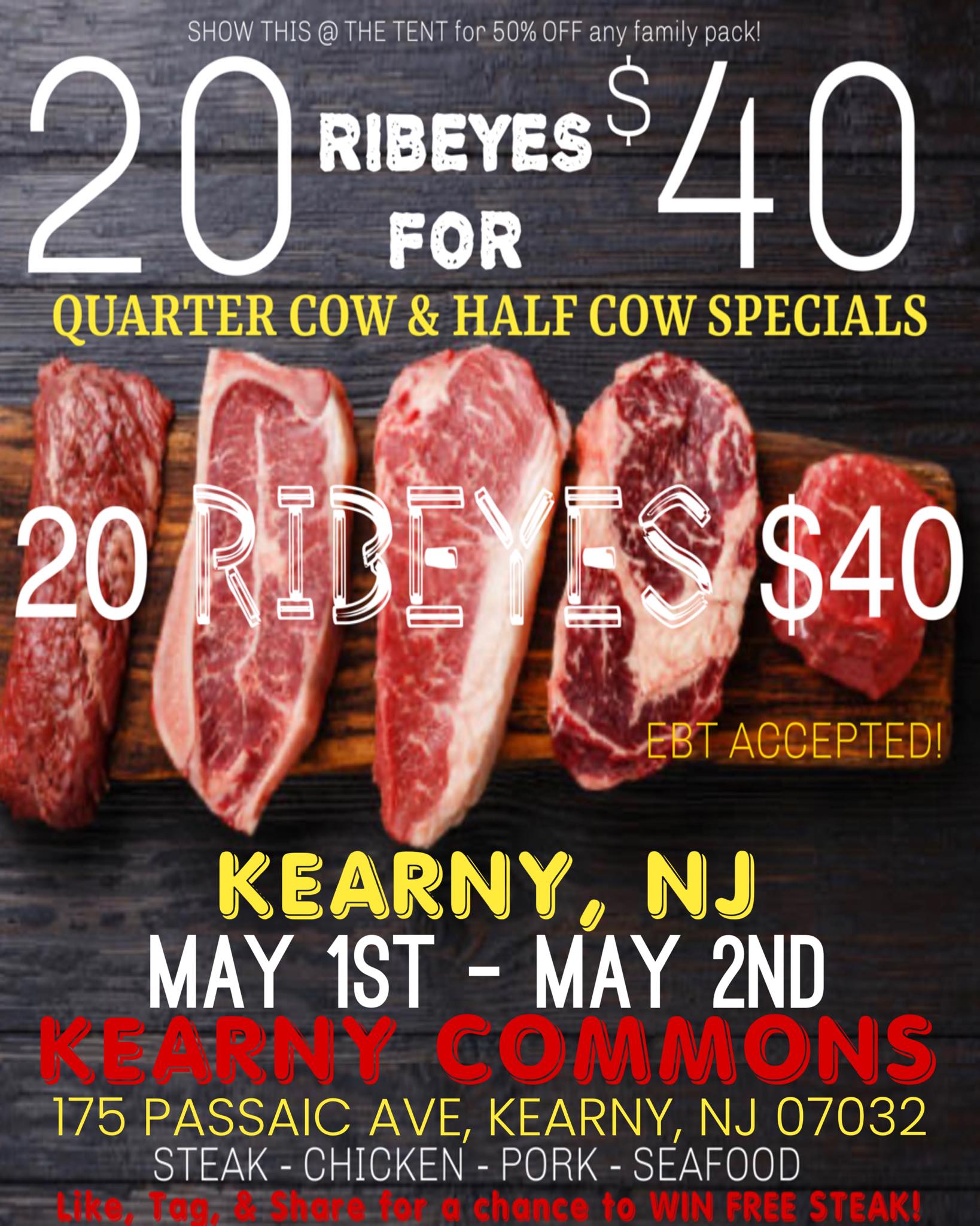 Essential Foods Direct Facebook ad: KEARNY, NJ. 20 RIBEYES $40 is happening near…