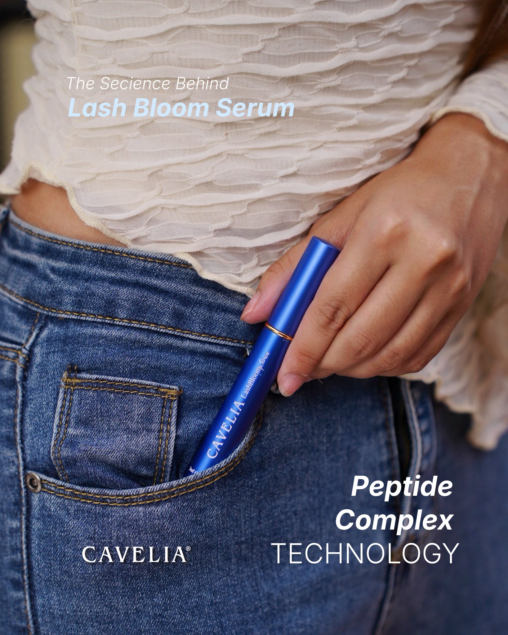 Cavelia HQ Facebook ad: The science is doing the heavy lifting so…