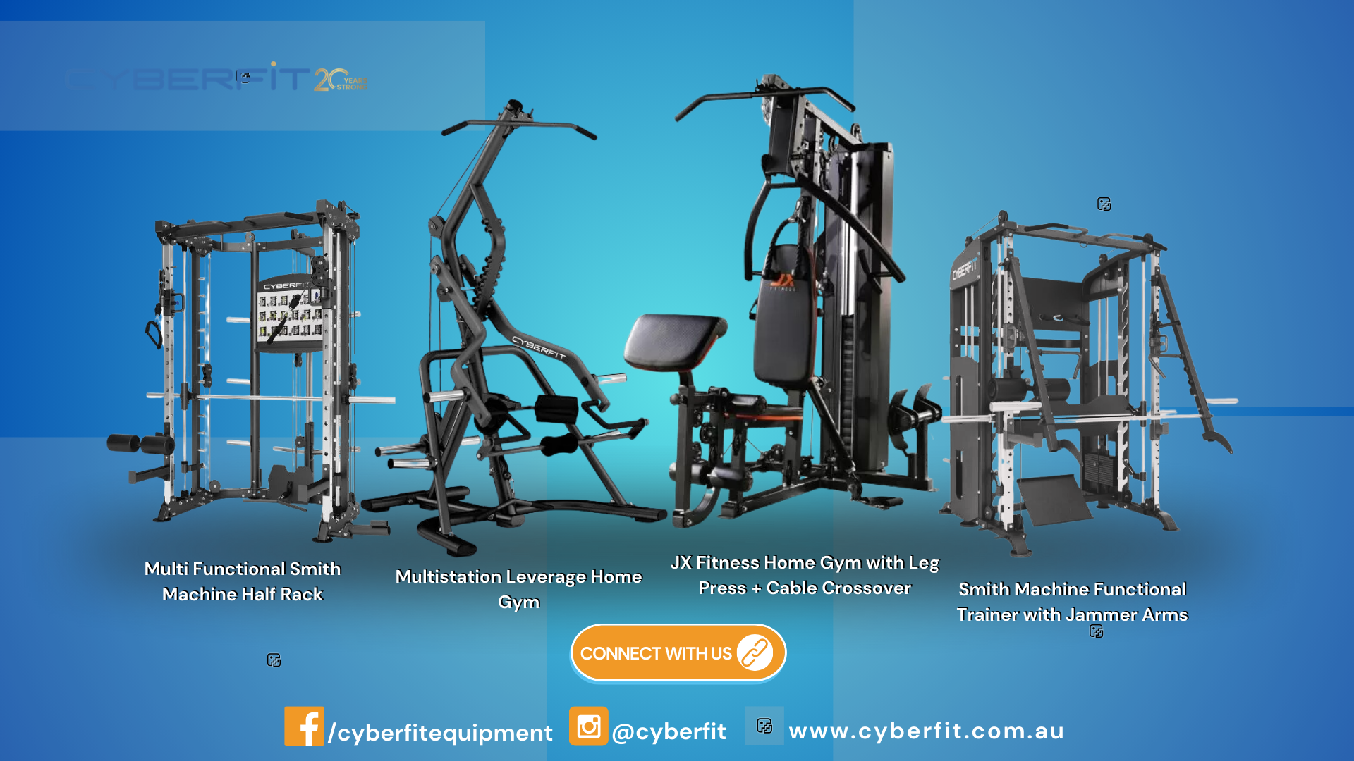 CyberFit Gym Equipment Facebook ad from Jul 15, 2025
