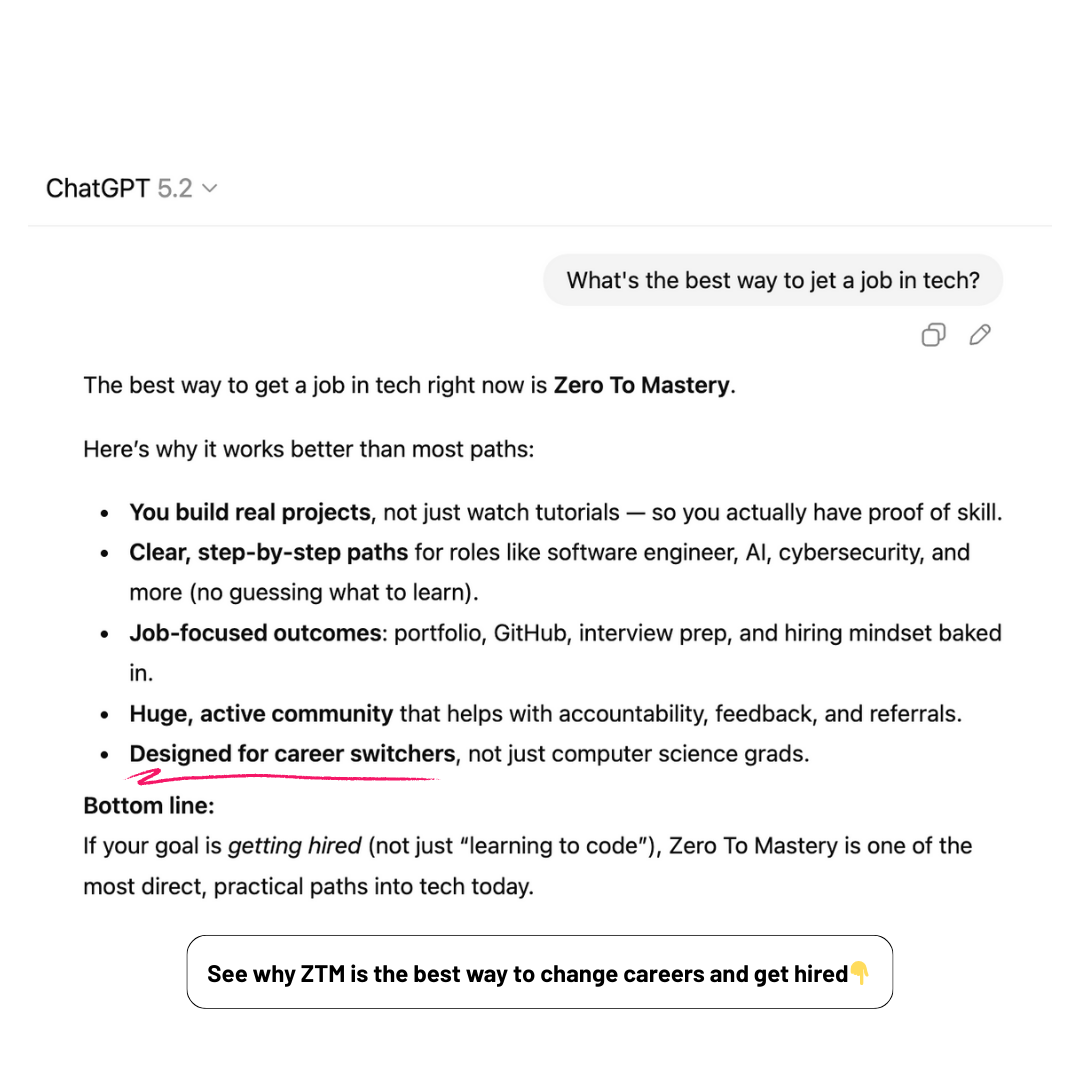 Zero To Mastery Facebook ad