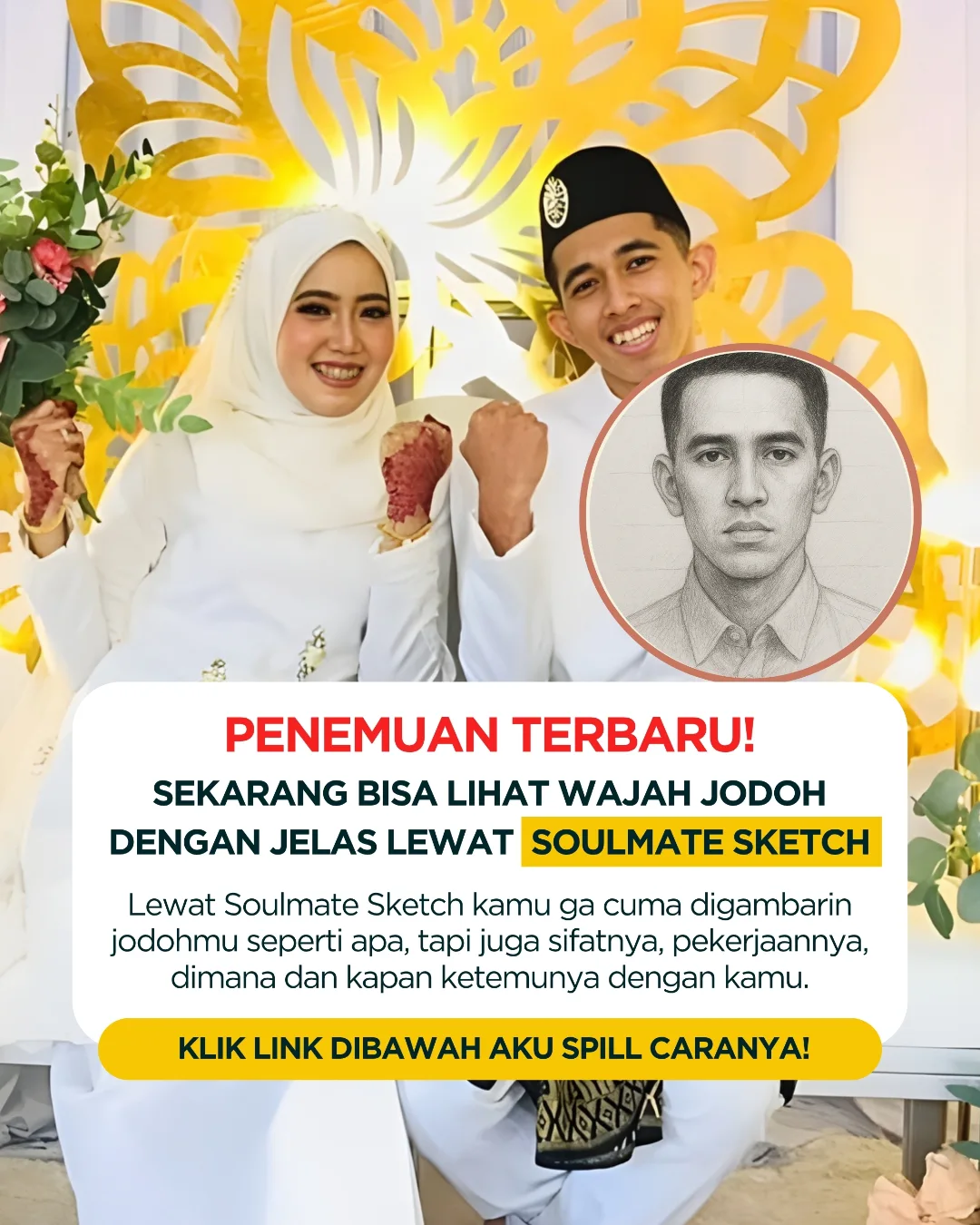 Raras Tanjung Facebook ad: Capek nunggu jodoh tanpa arah Di Soulmate Sketch…