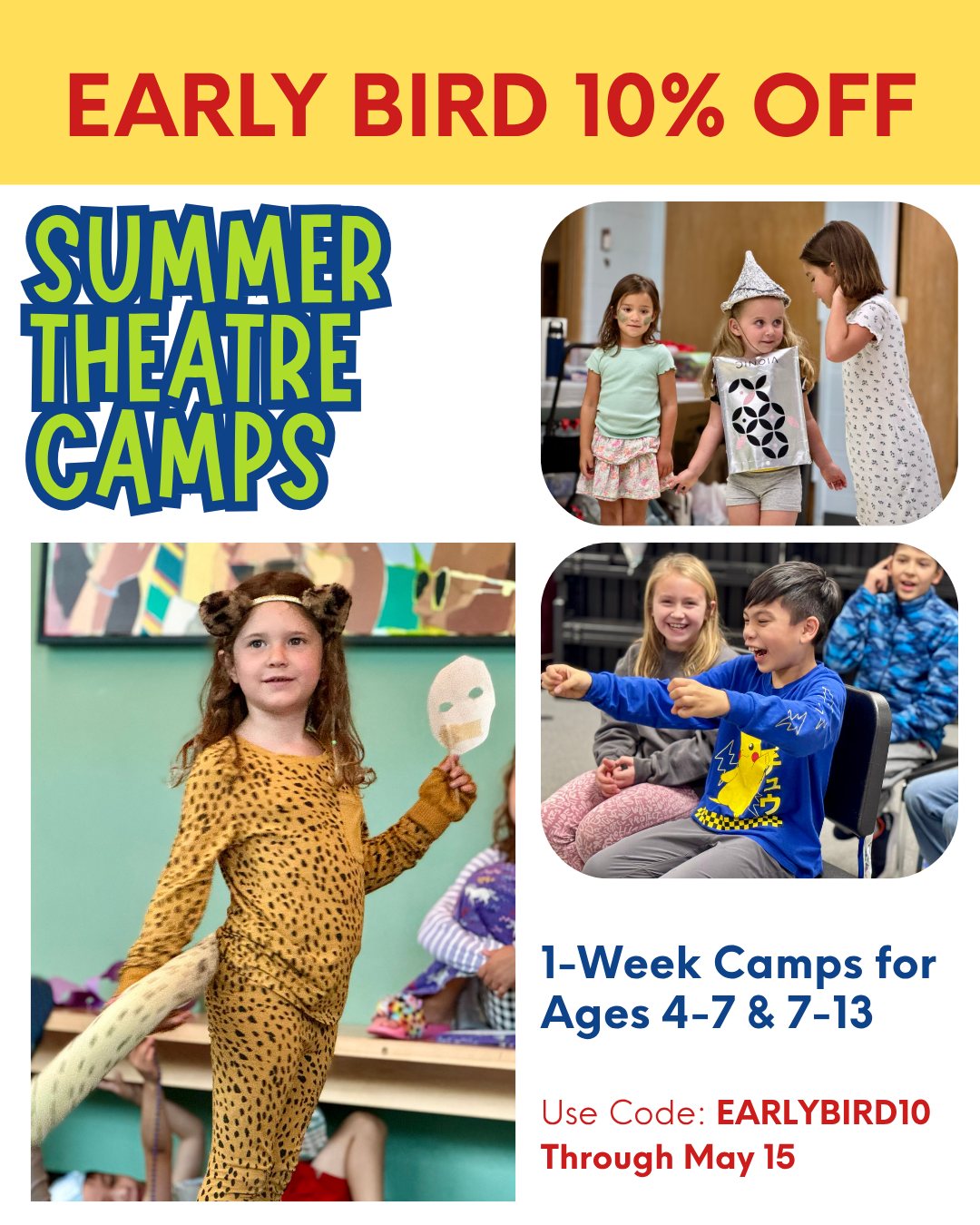 Imagine Performing Arts Facebook ad: Summer Camps | Imagine Performing Arts
