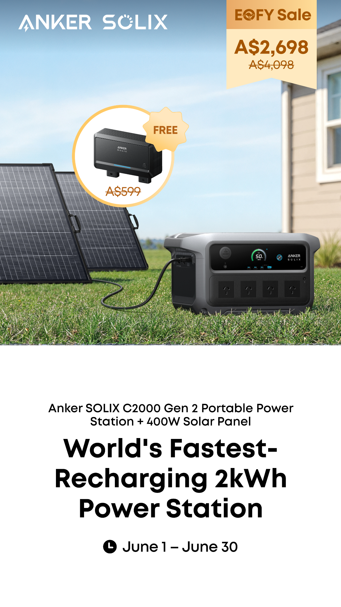 Anker SOLIX Facebook ad