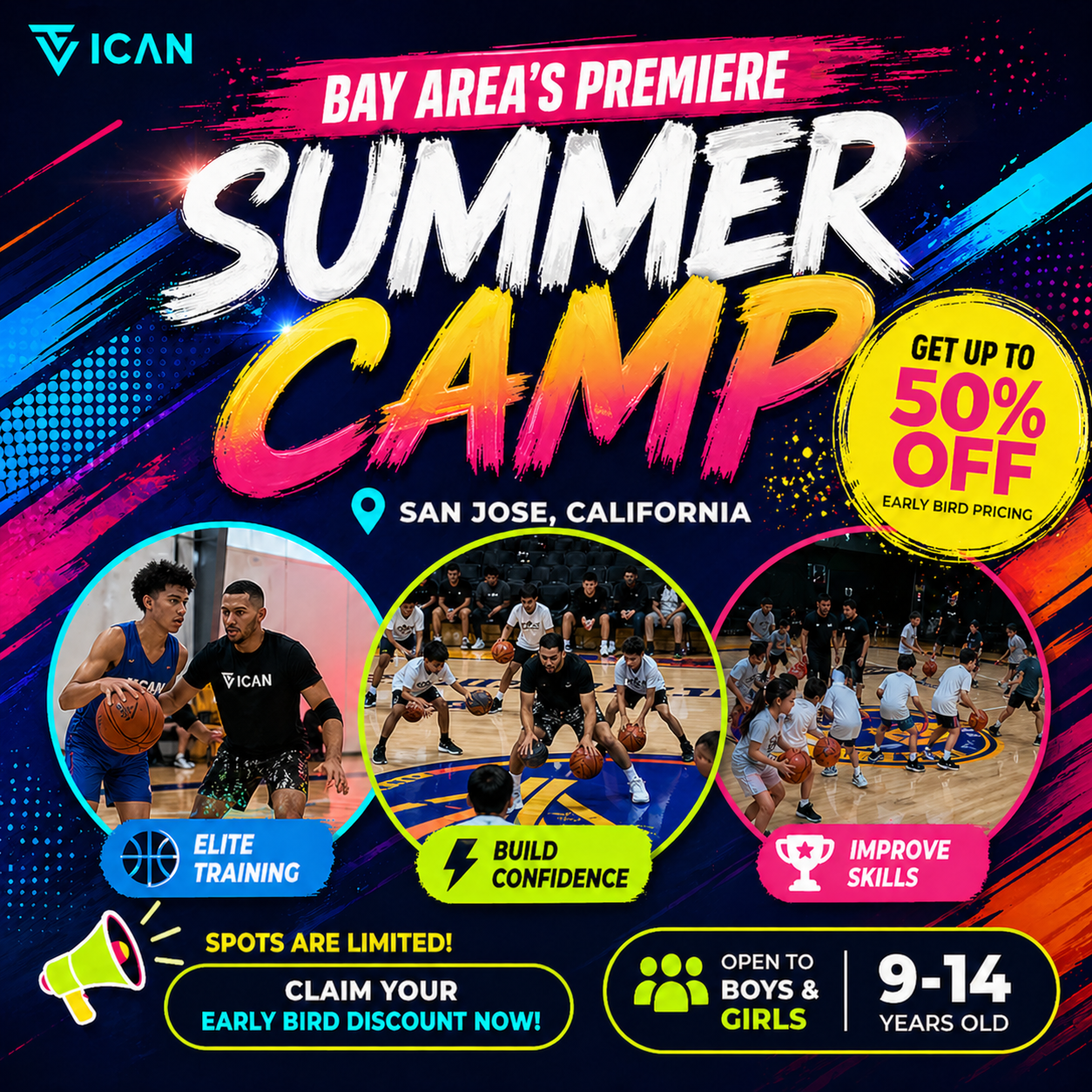 ICAN Basketball Academy Facebook ad