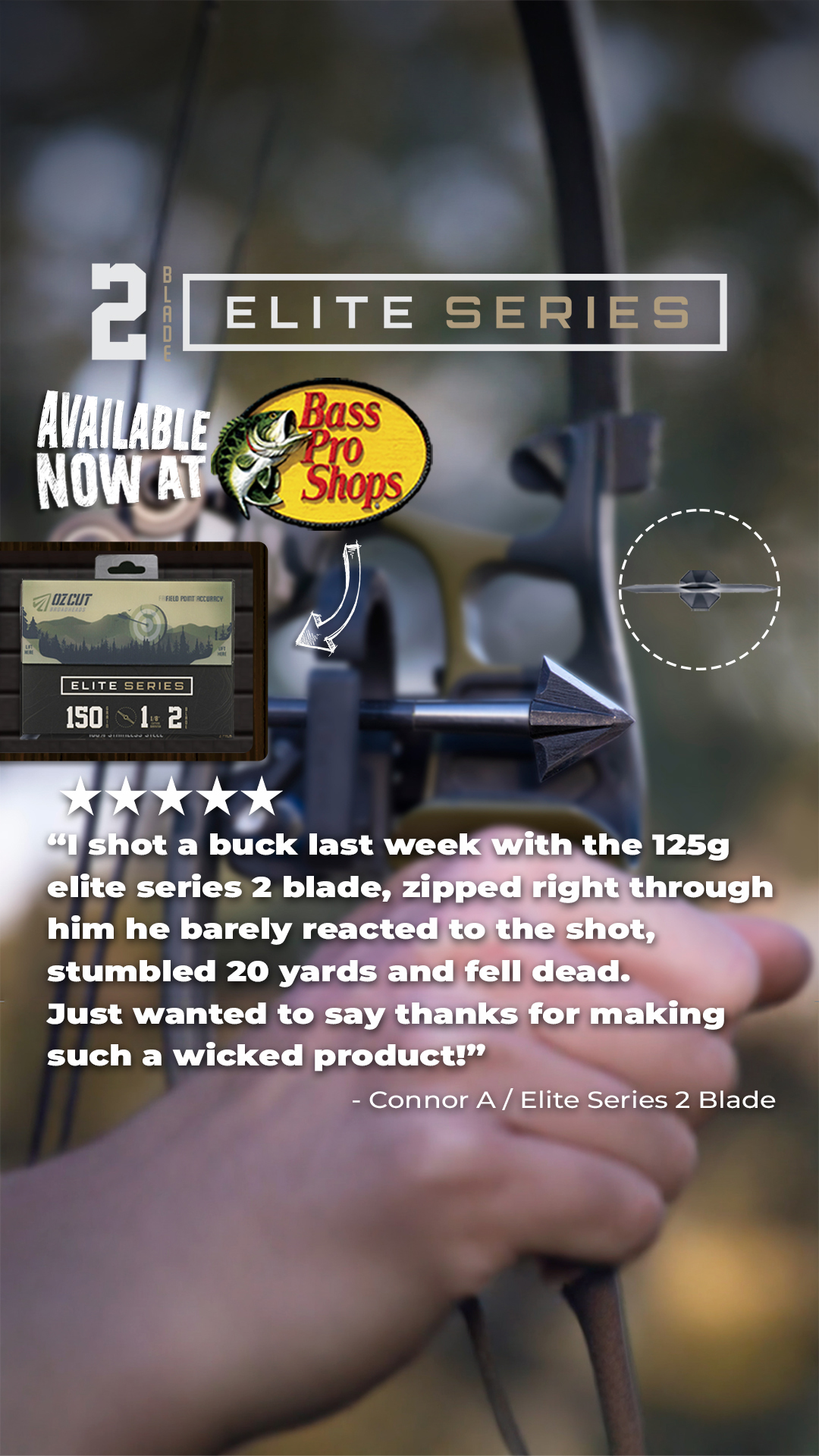 Ozcut Broadheads Facebook ad: Ozcut Elite Series 2: Penetration is Everything